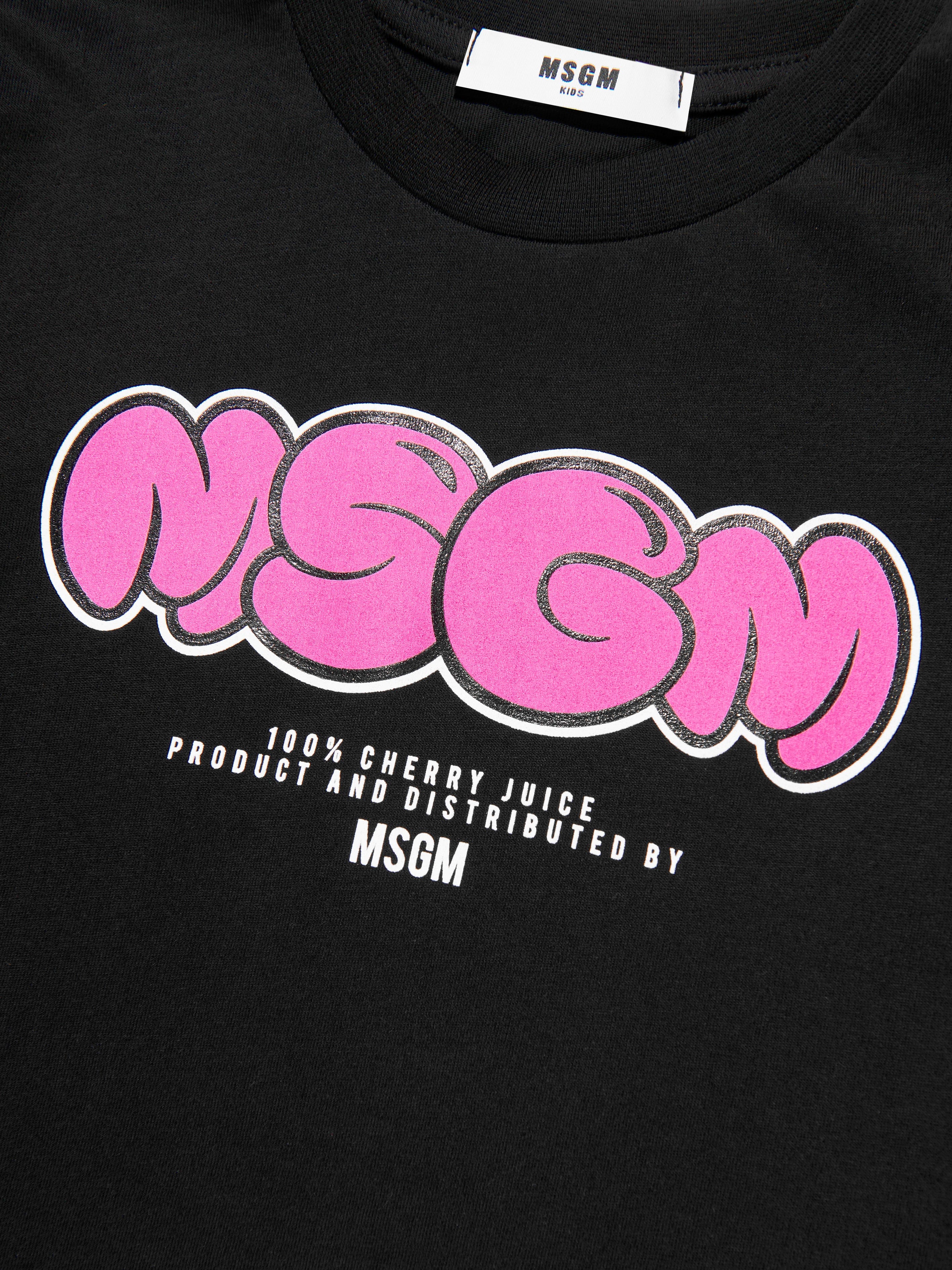 MSGM Girls Logo T-Shirt in Black