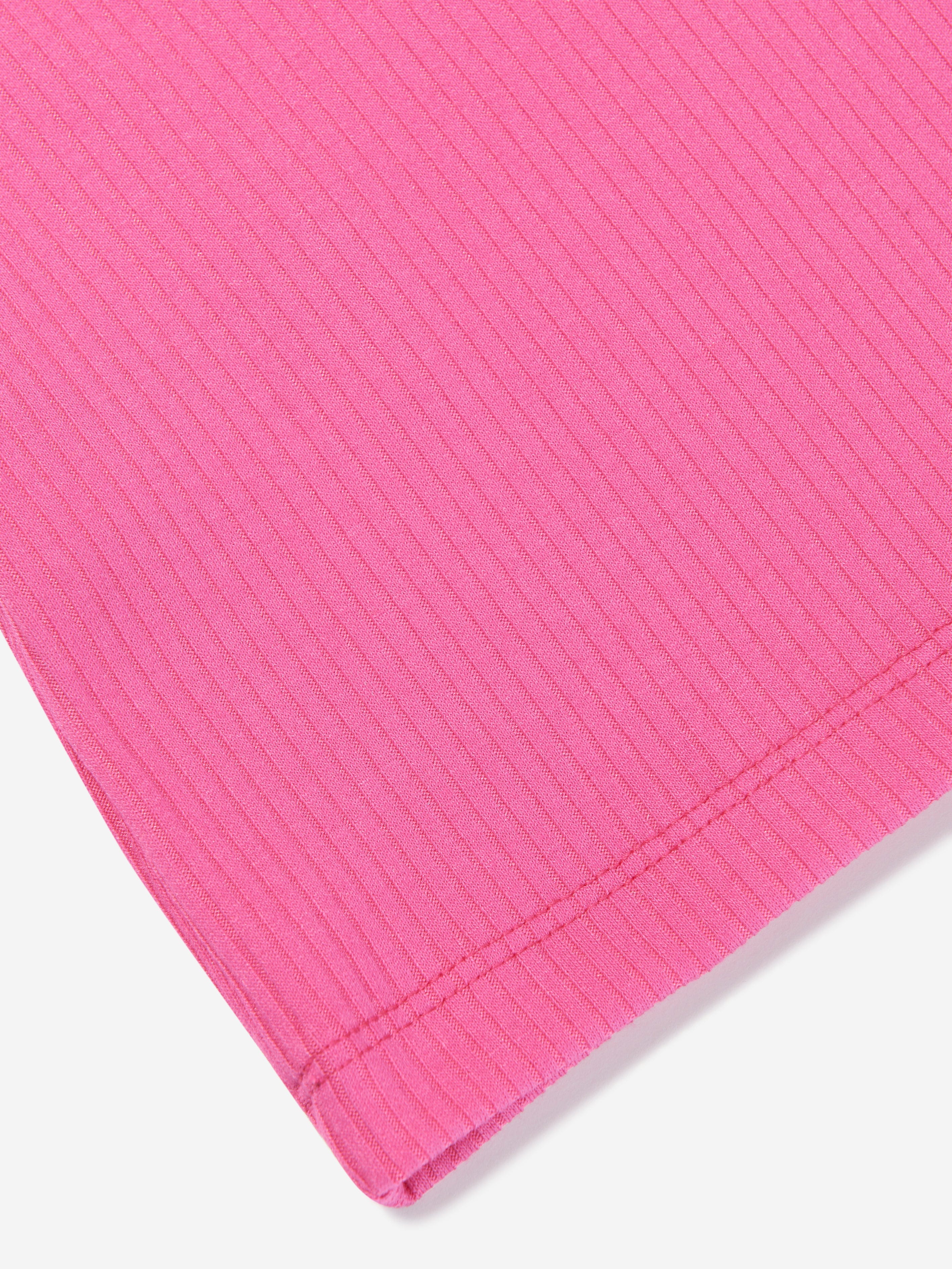 MSGM Girls Ribbed Tank Top in Pink