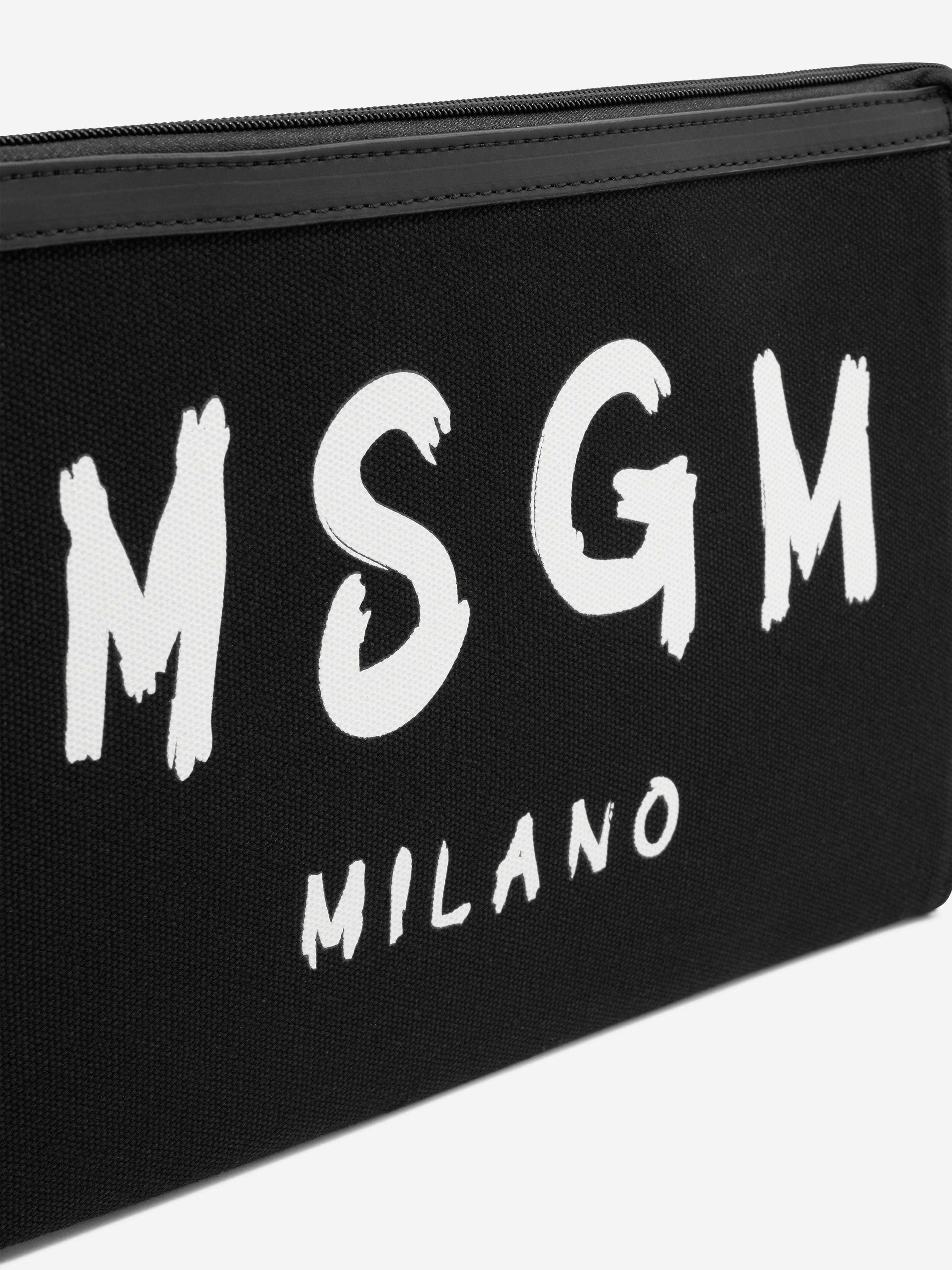 MSGM Girls Canvas Tote Bag in Black