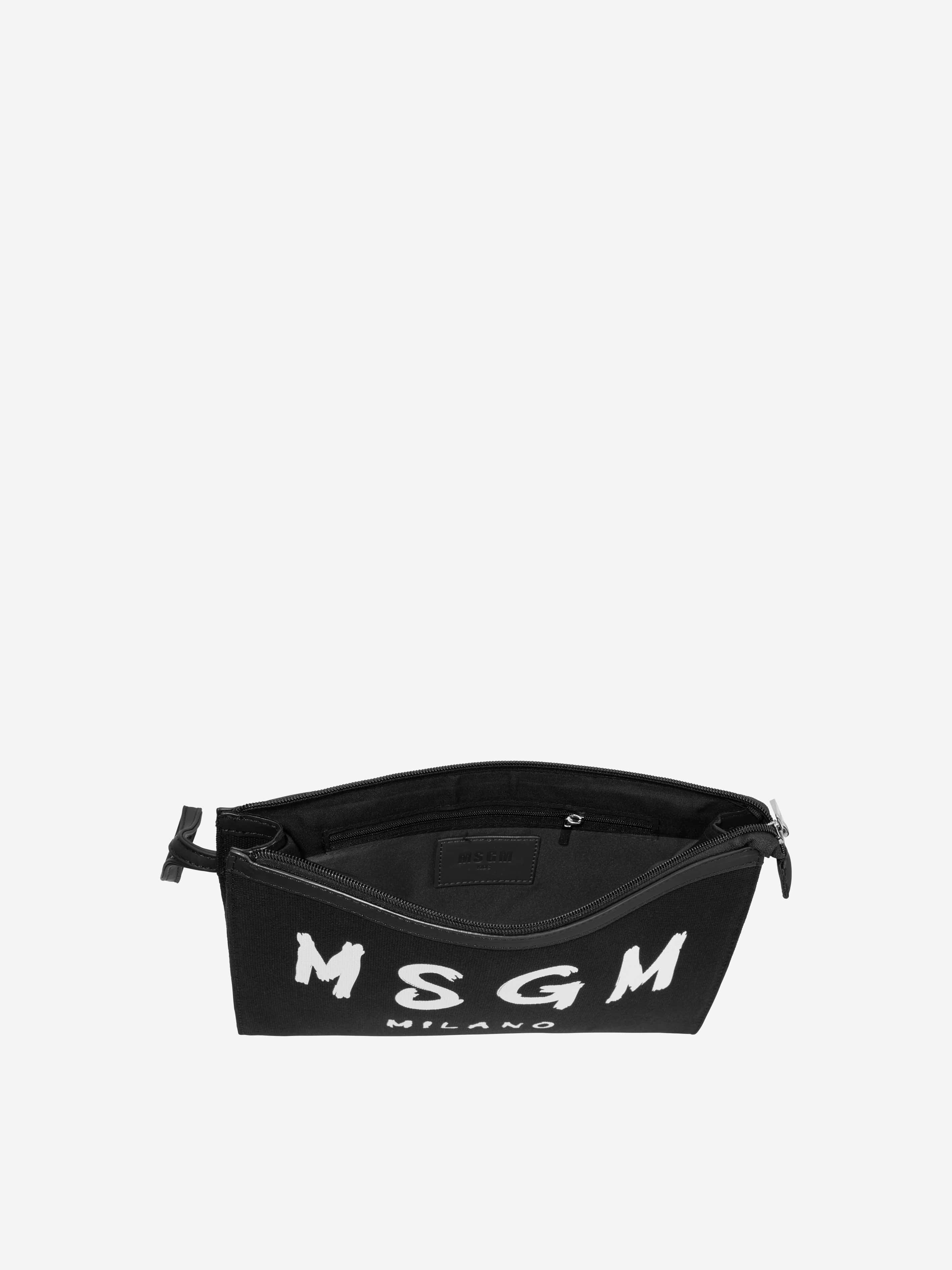 MSGM Girls Canvas Tote Bag in Black