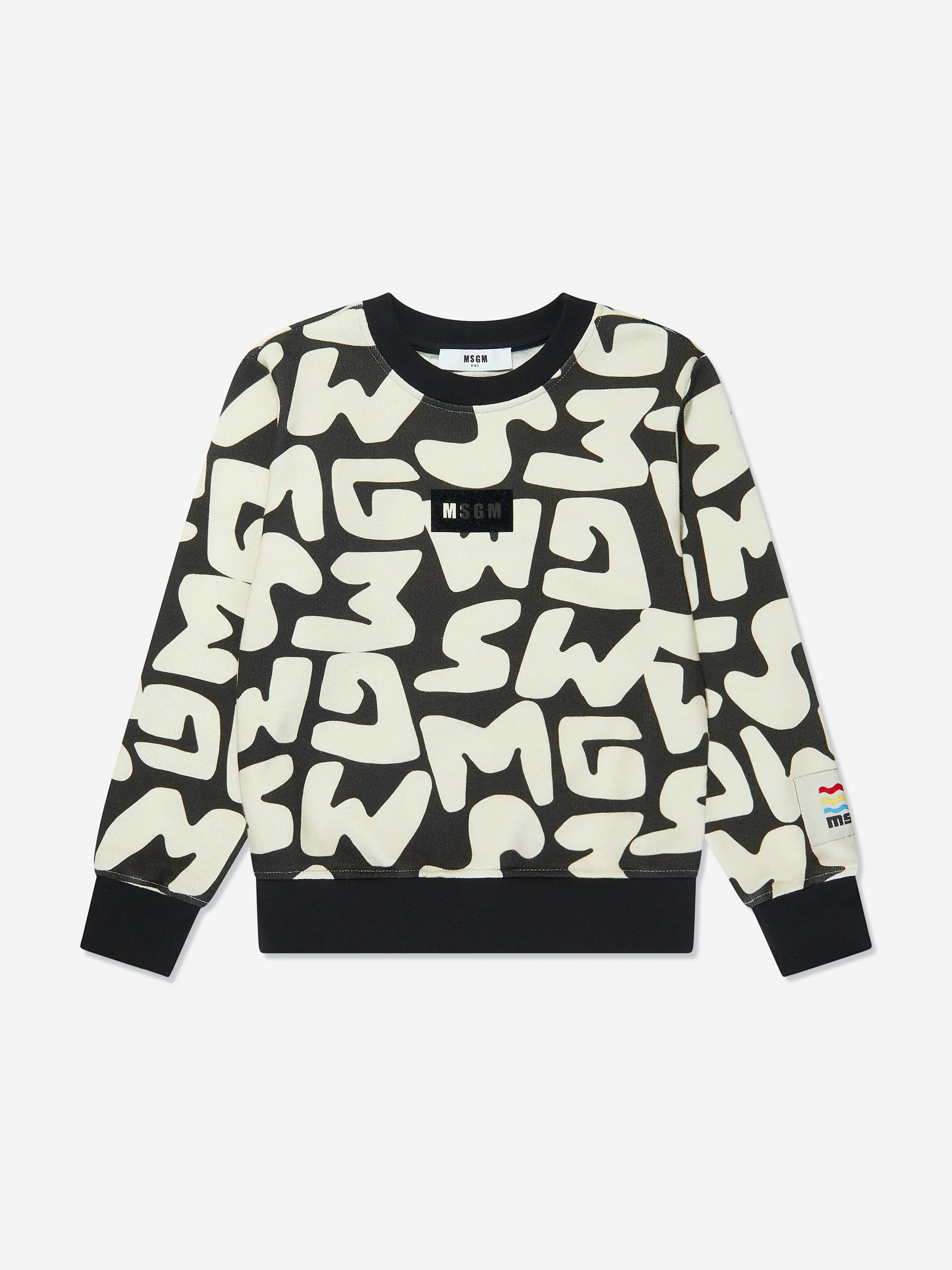 MSGM Kids Logo Sweatshirt in Black