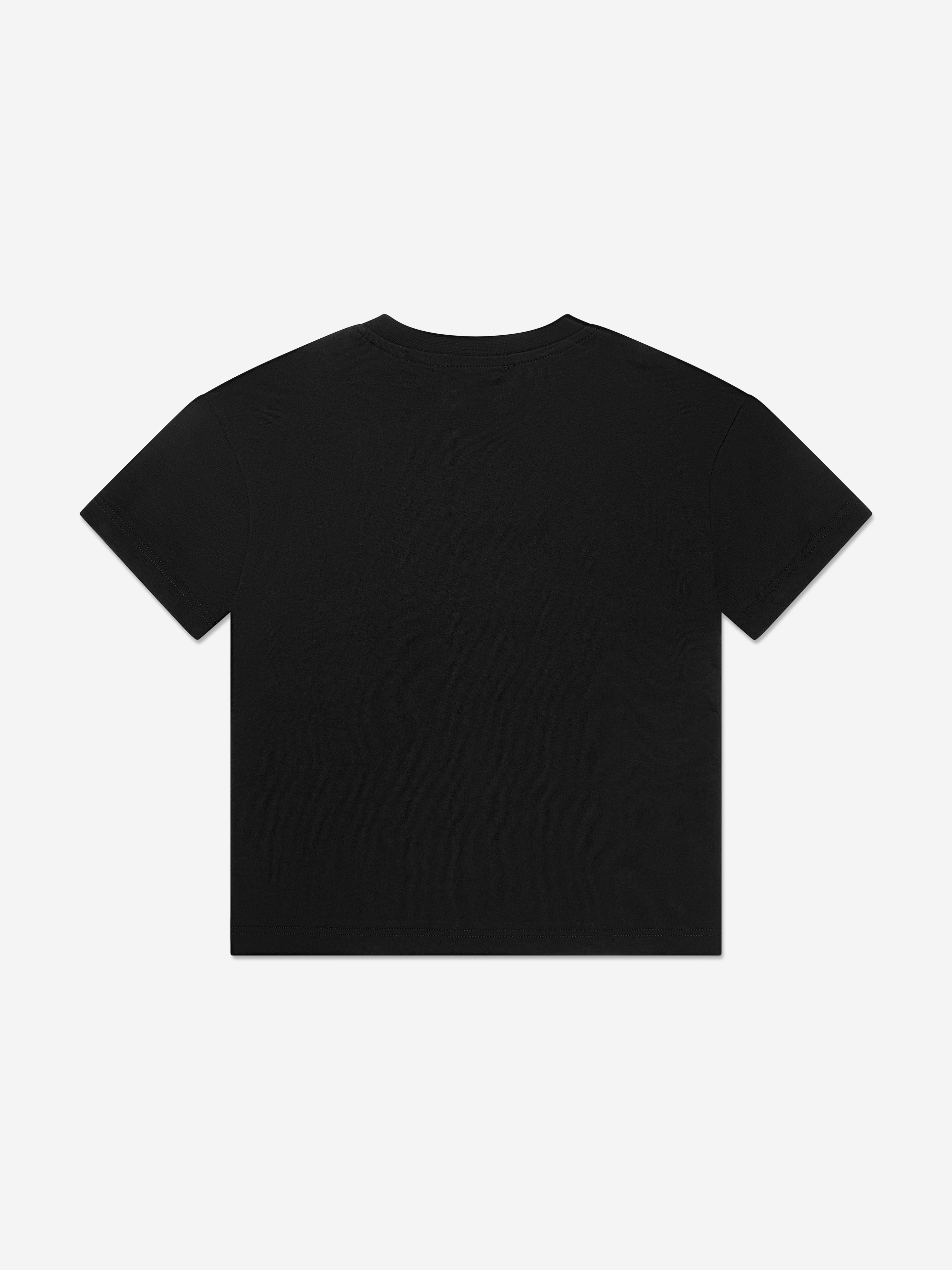 MSGM Kids Logo Print T-Shirt in Black