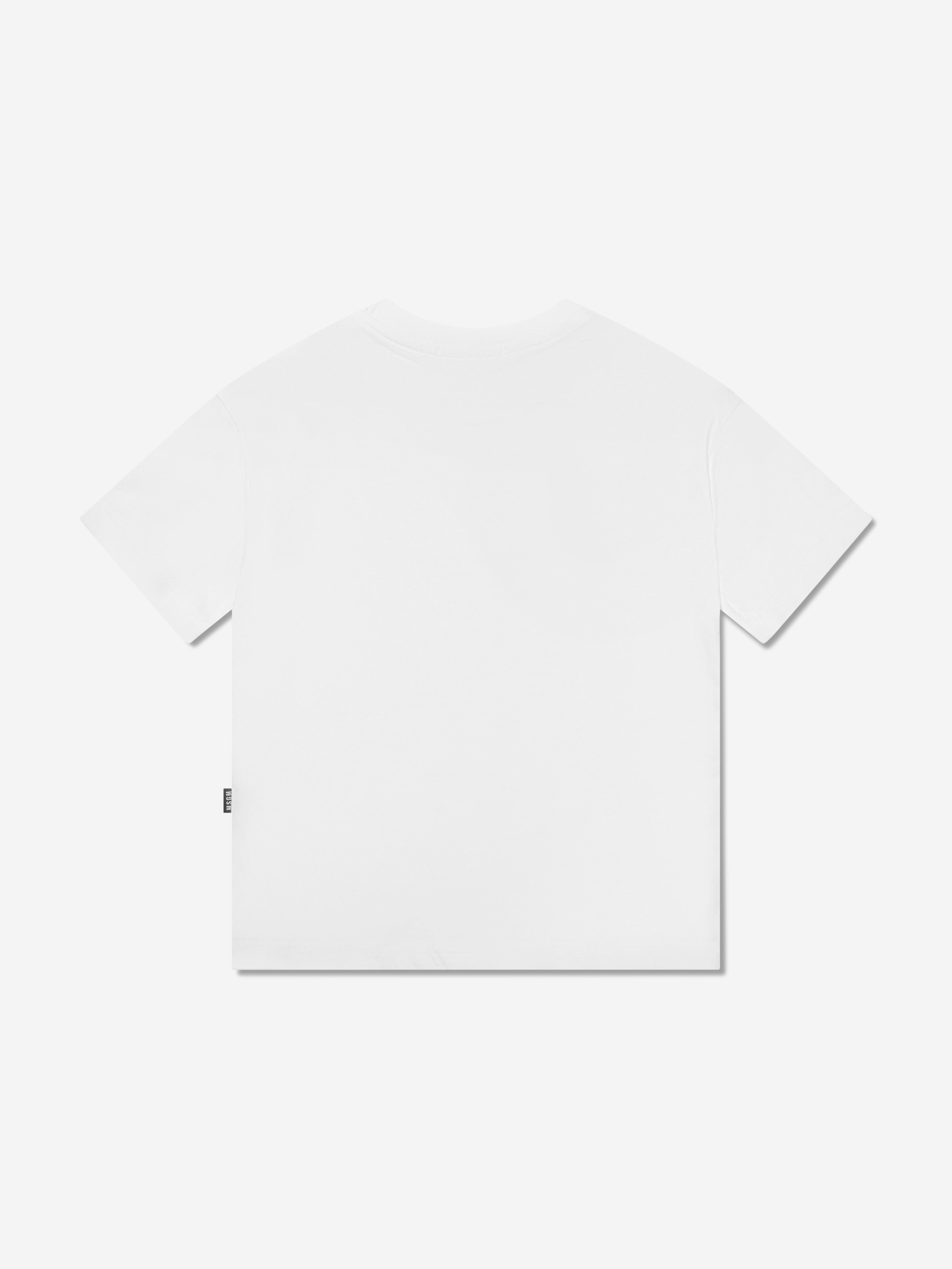 MSGM Boys Logo Print T-Shirt in White