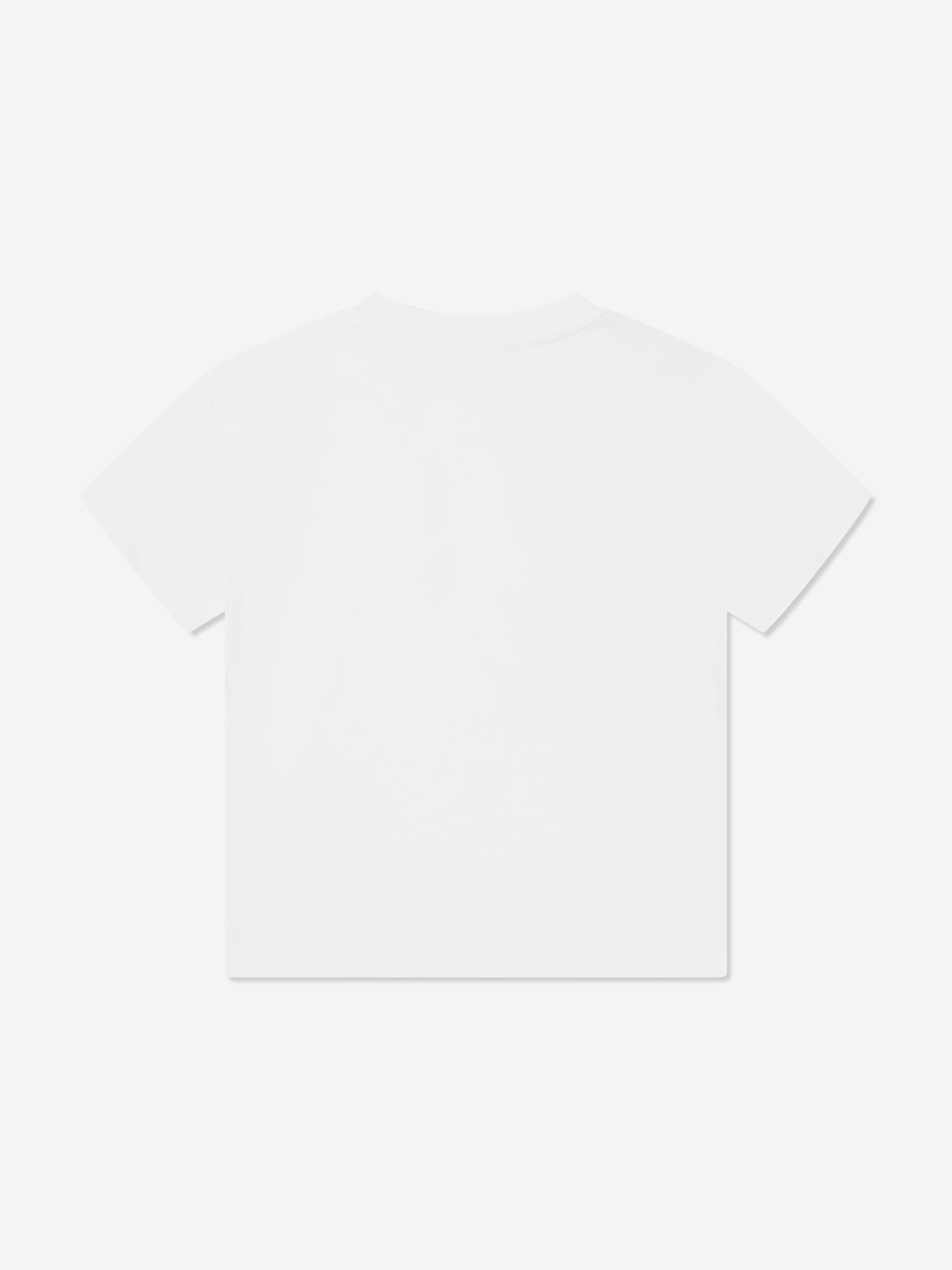 MSGM Boys Colour Run Logo T-Shirt in White