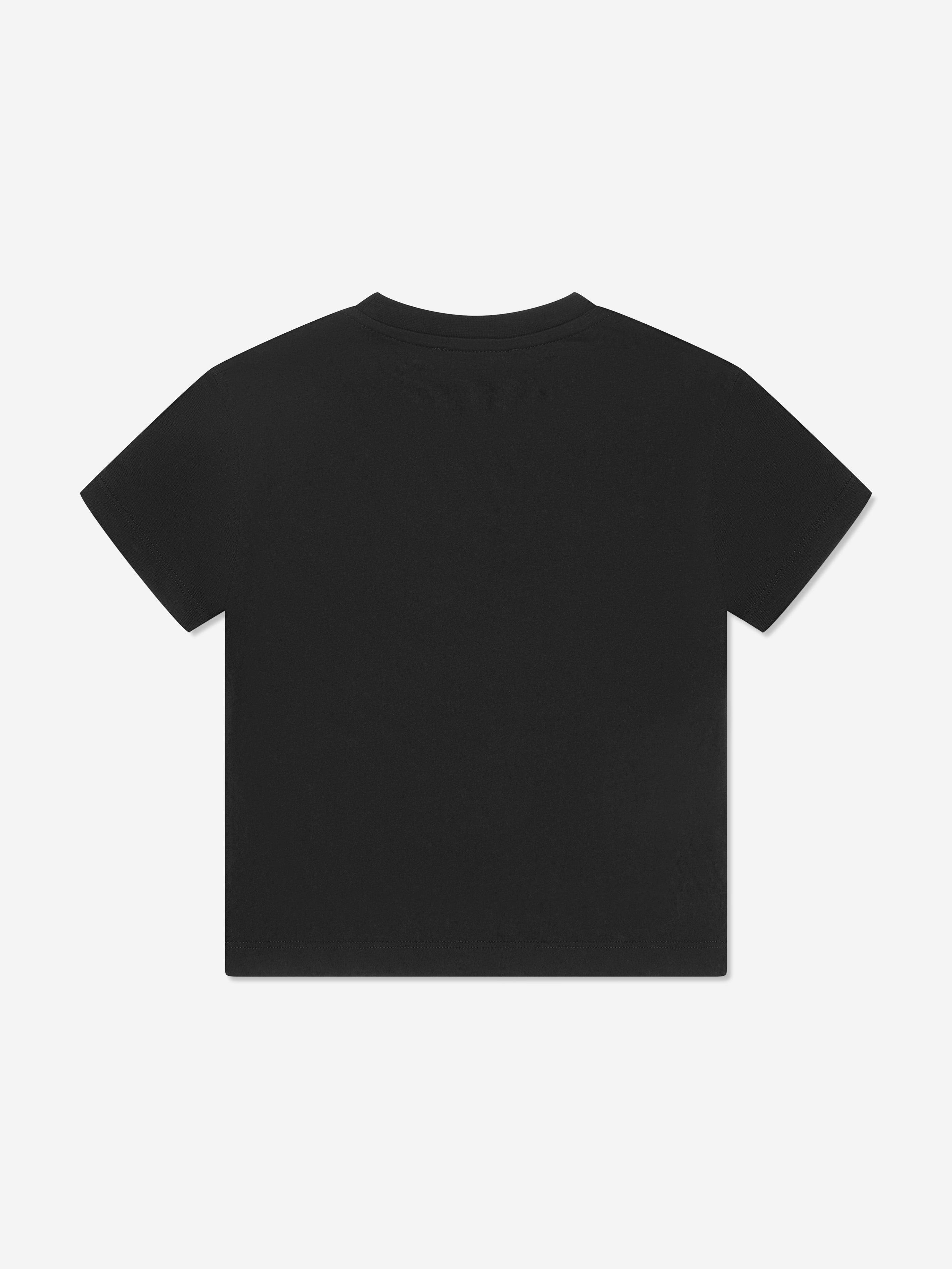 MSGM Boys Colour Run Logo T-Shirt in Black