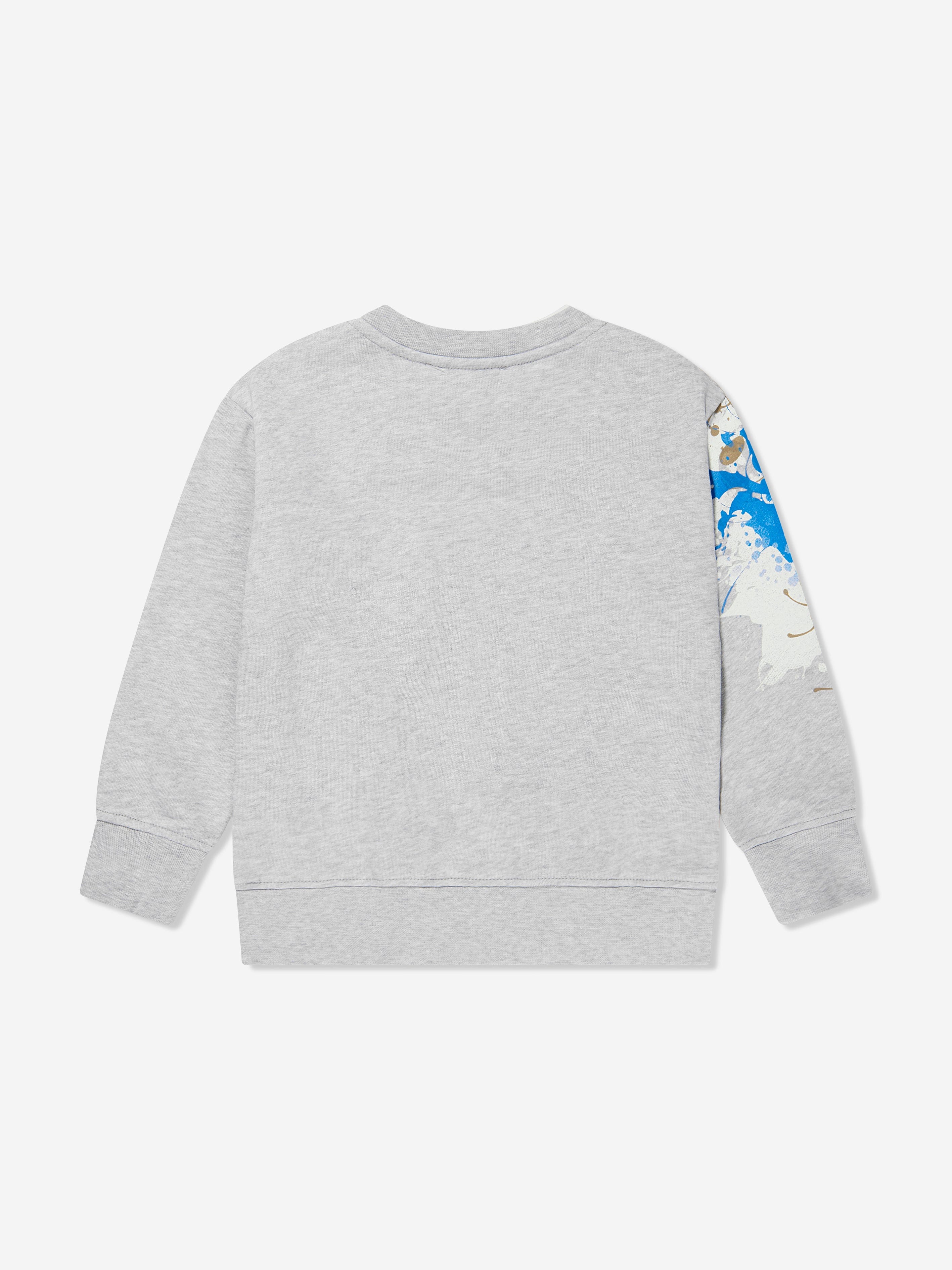 MSGM Boys Paint Splash Sweatshirt in Grey