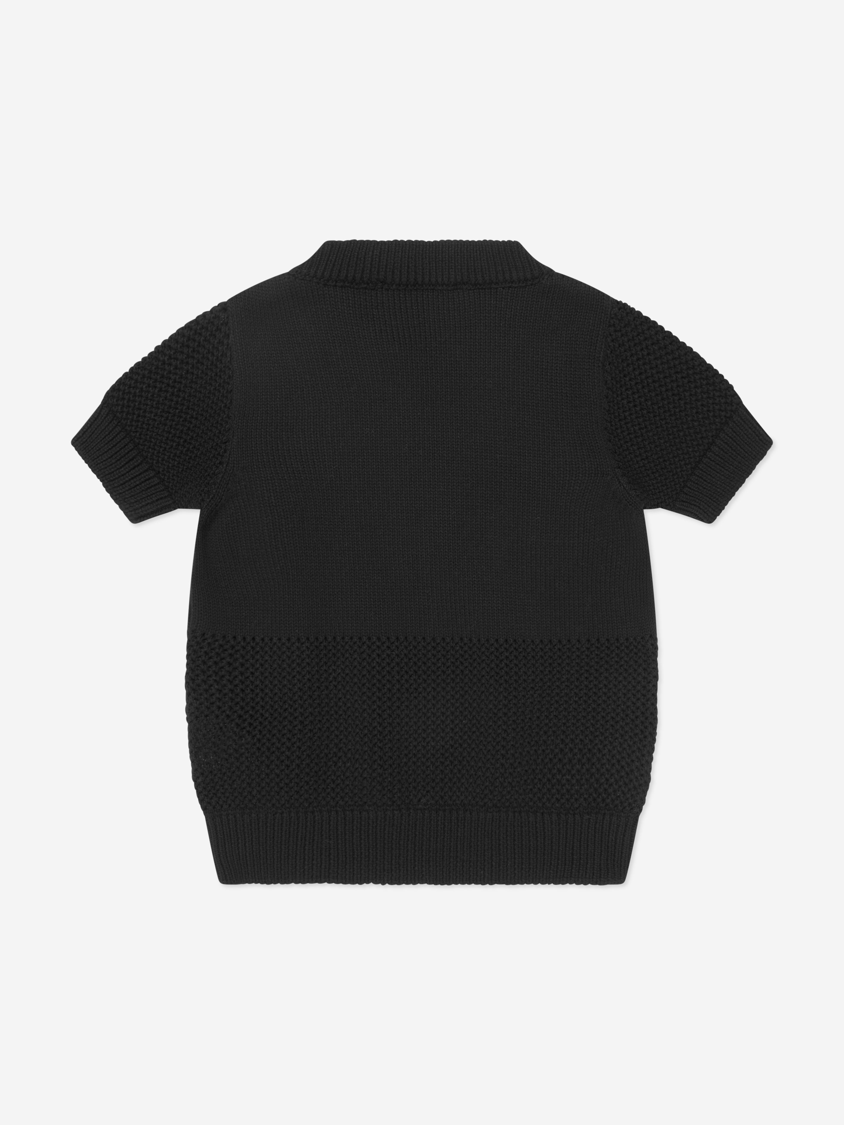 MSGM Girls Cropped Logo T-Shirt in Black