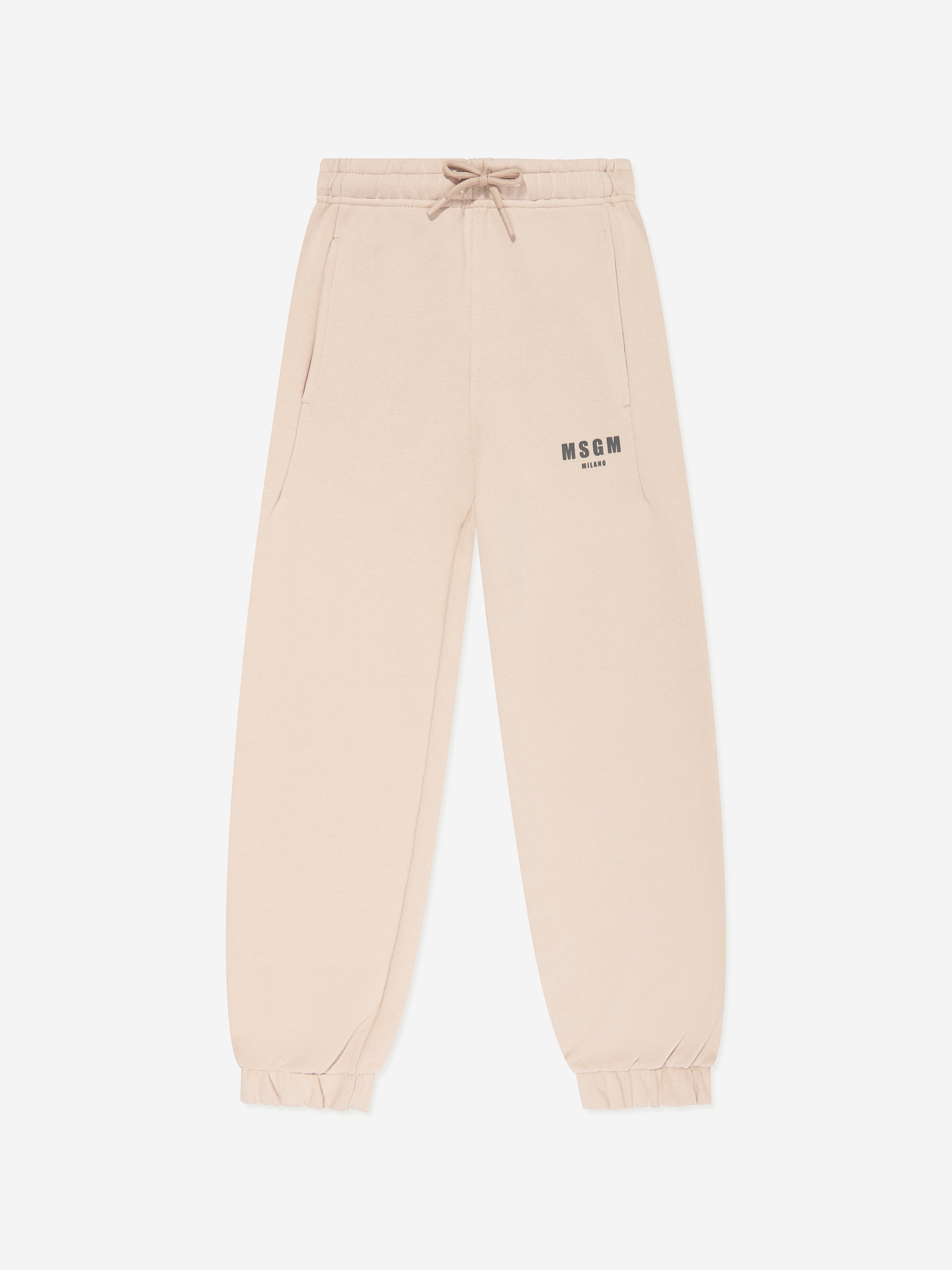 MSGM Boys Fleece Joggers in Beige