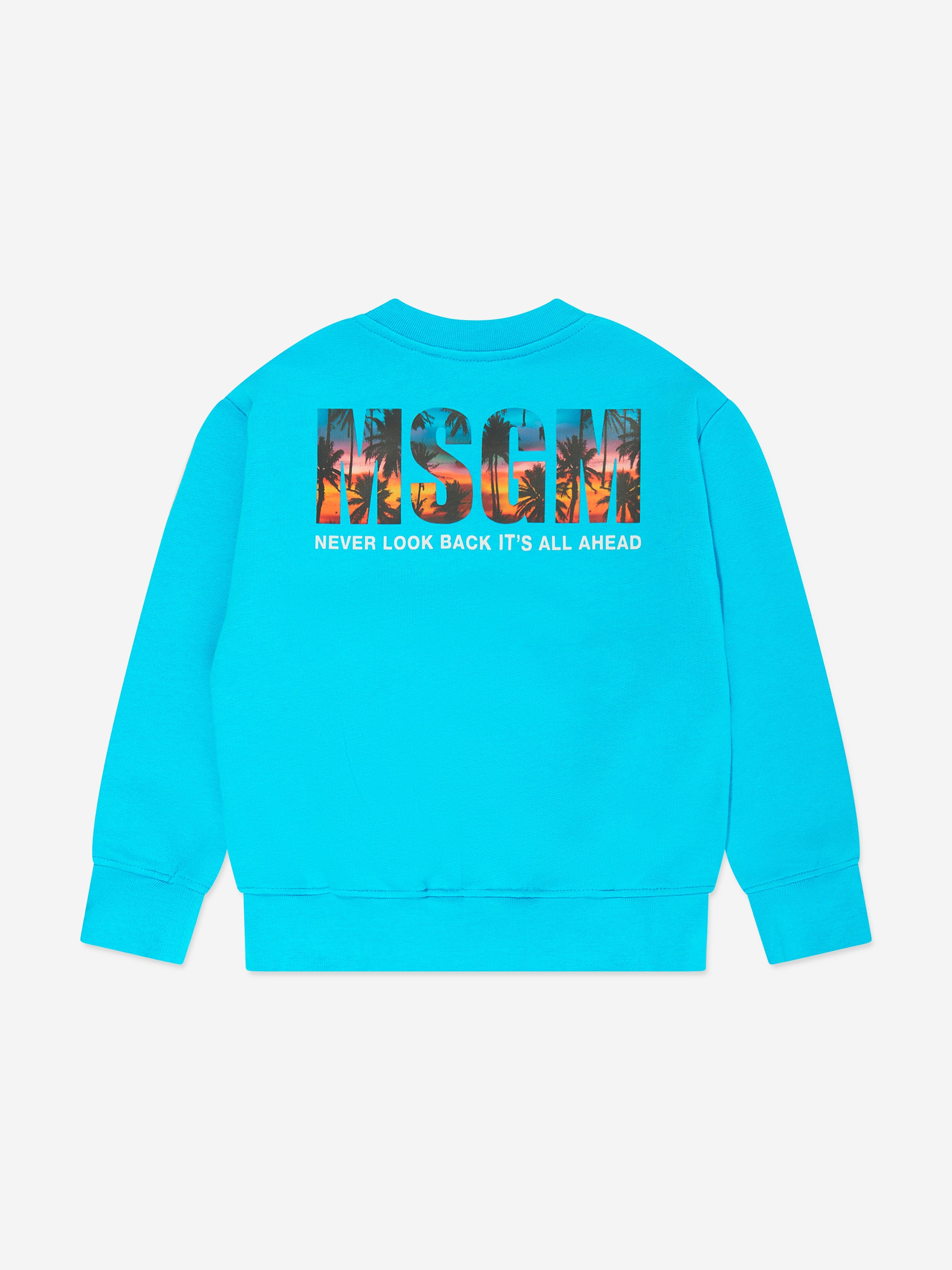 MSGM Boys Logo Sweatshirt in Blue