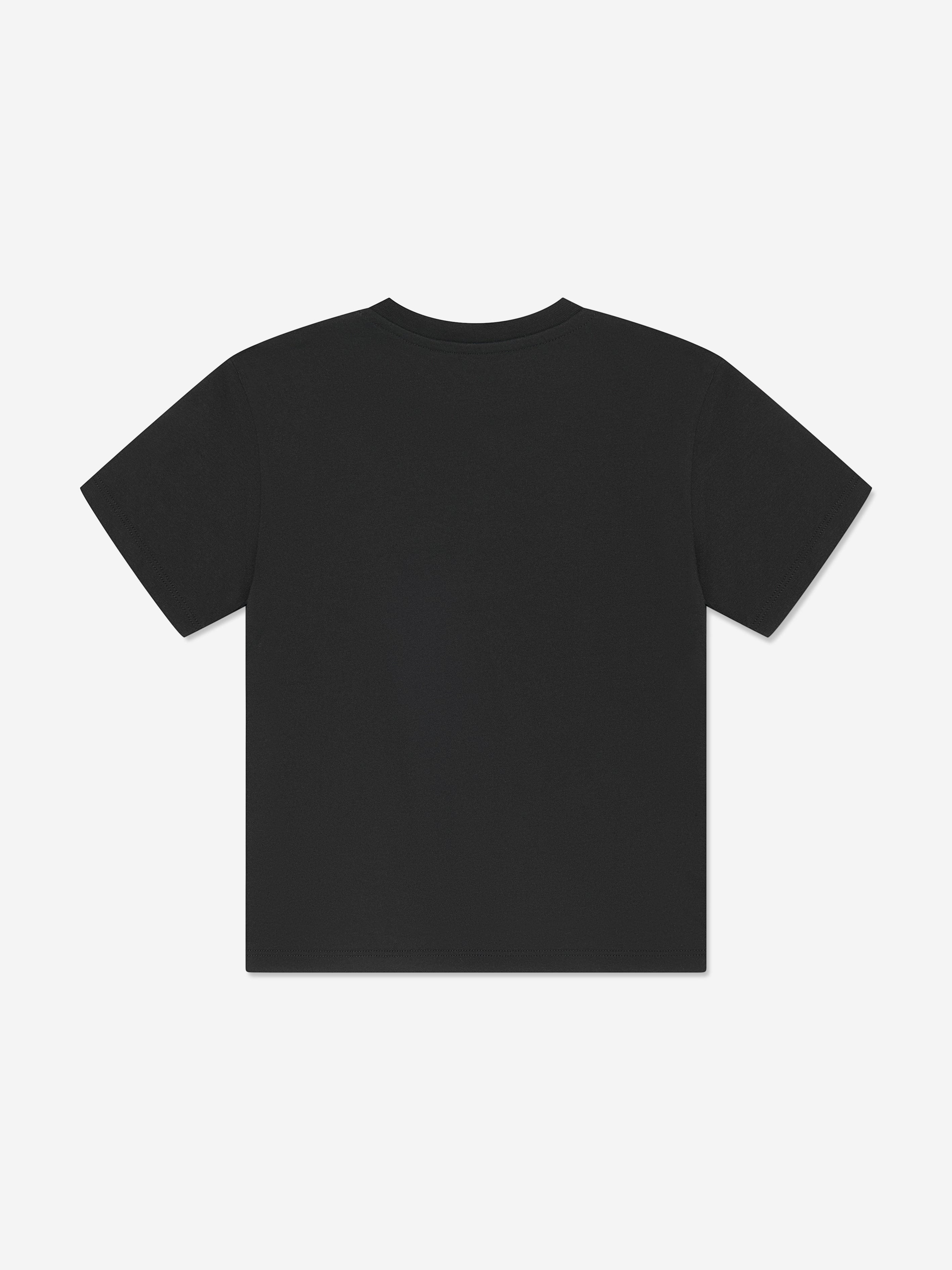 MSGM Boys Jersey Logo T-Shirt in Black