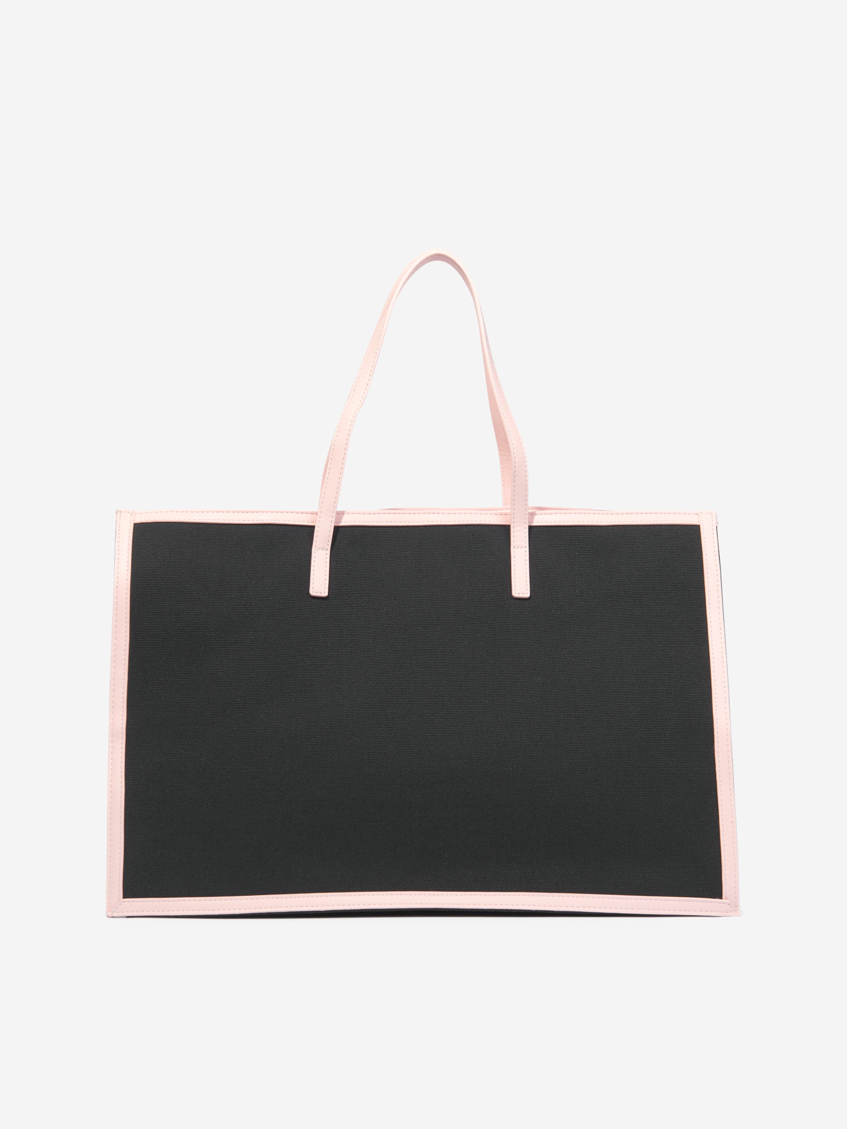 MSGM Girls Canvas Tote Bag in Black