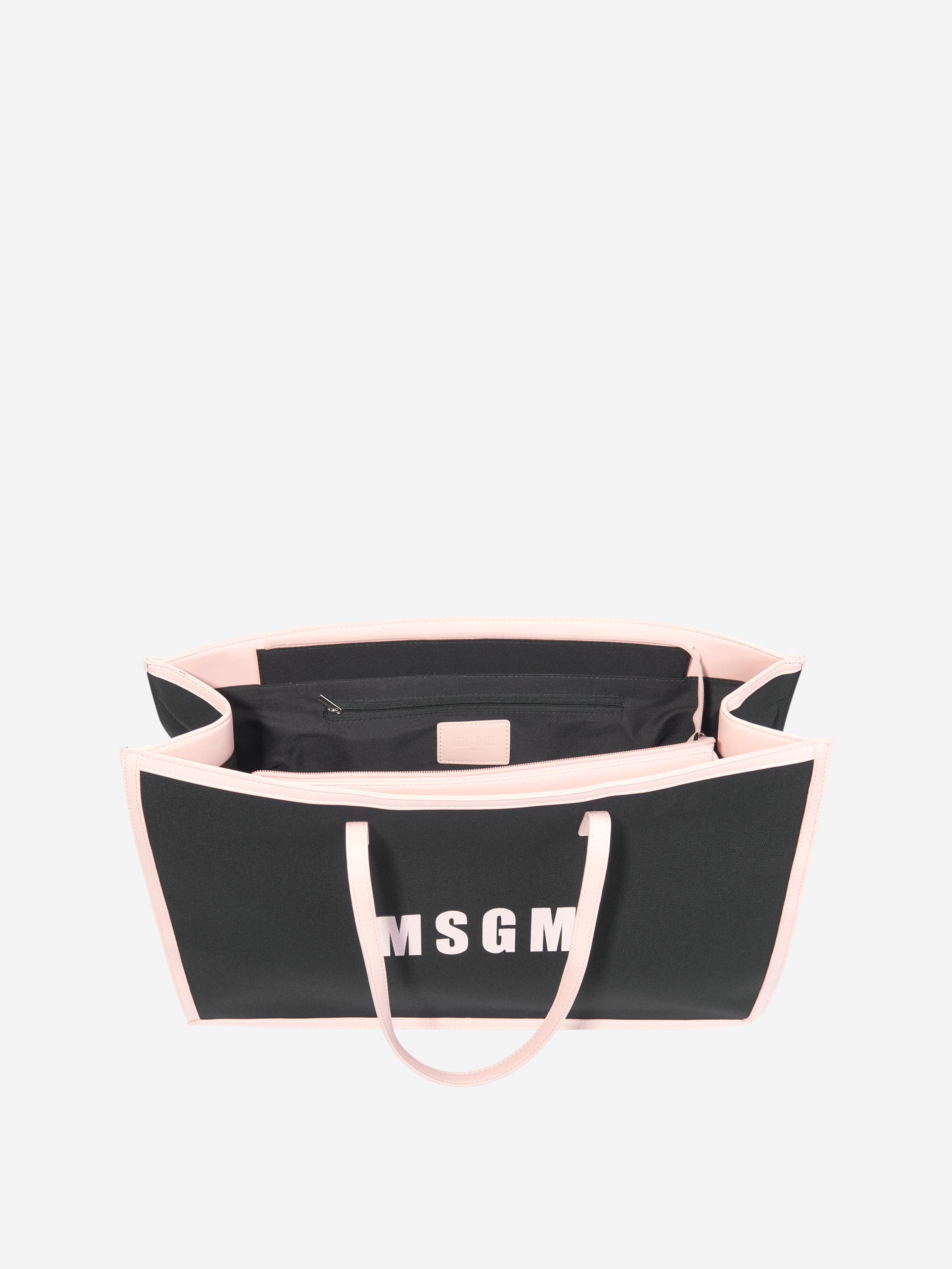 MSGM Girls Canvas Tote Bag in Black