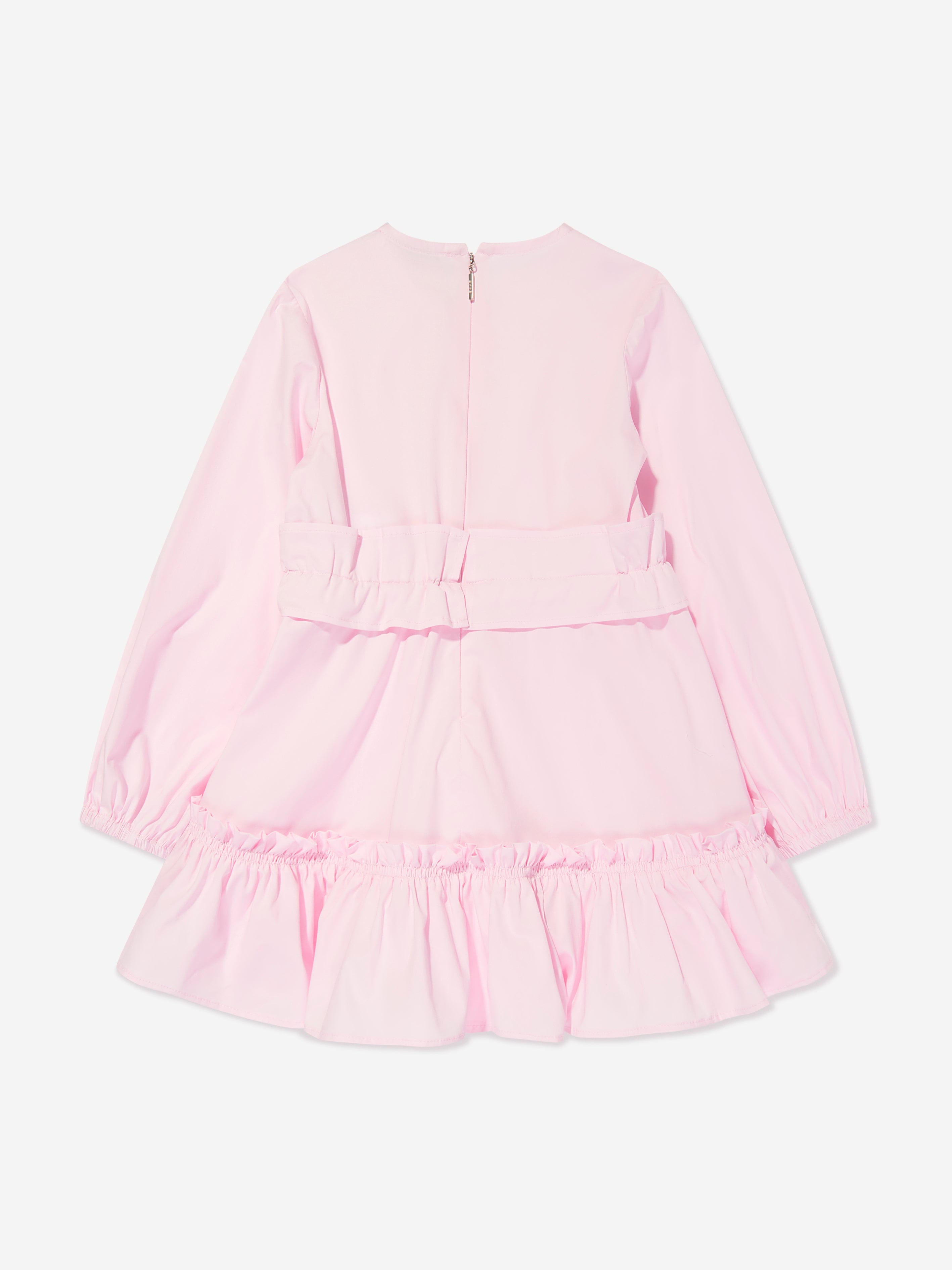 MSGM Girls Poplin Dress in Pink