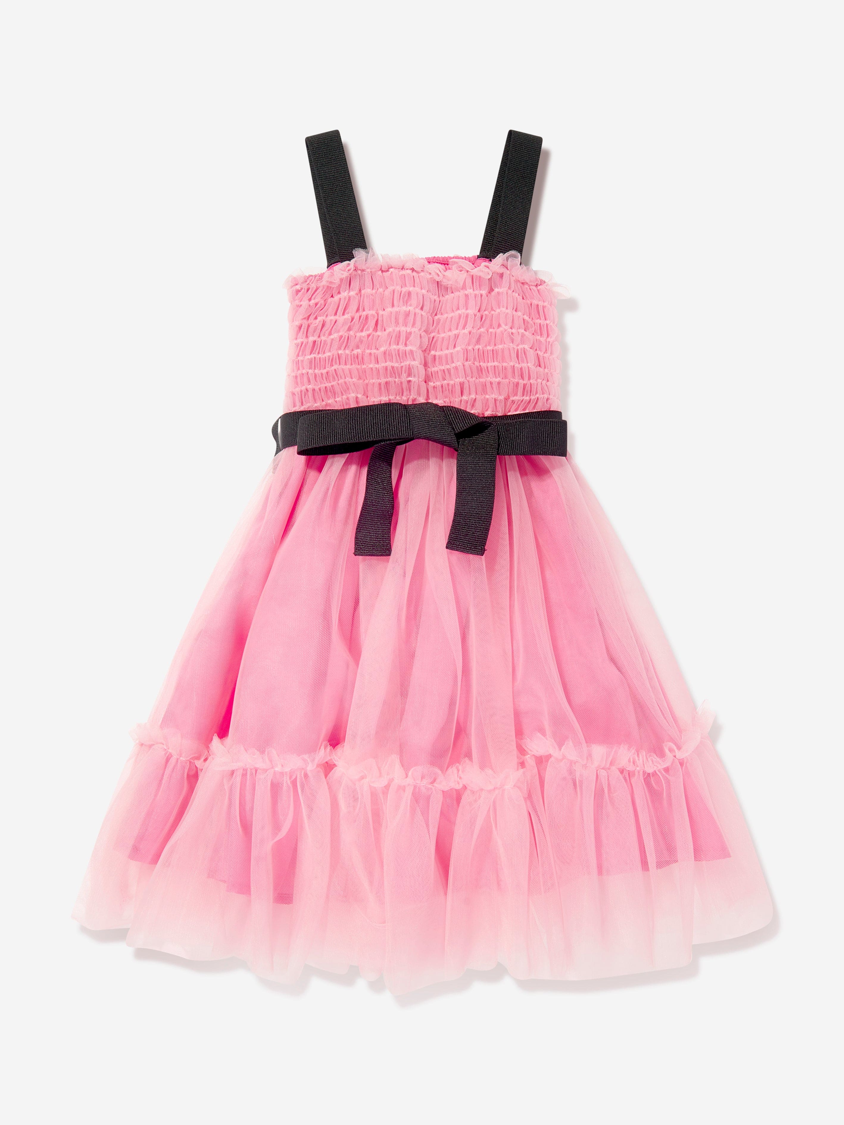 MSGM Girls Tulle Dress in Pink