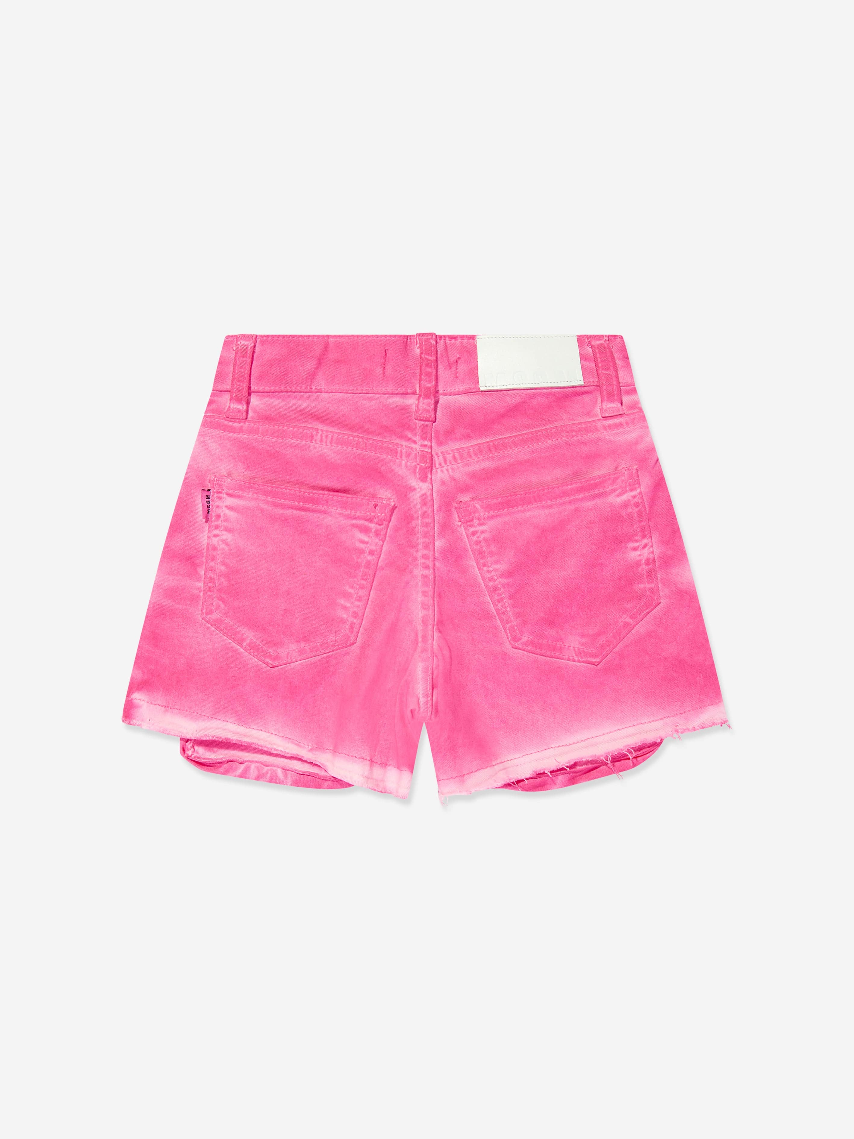 MSGM Girls Cargo Shorts in Pink