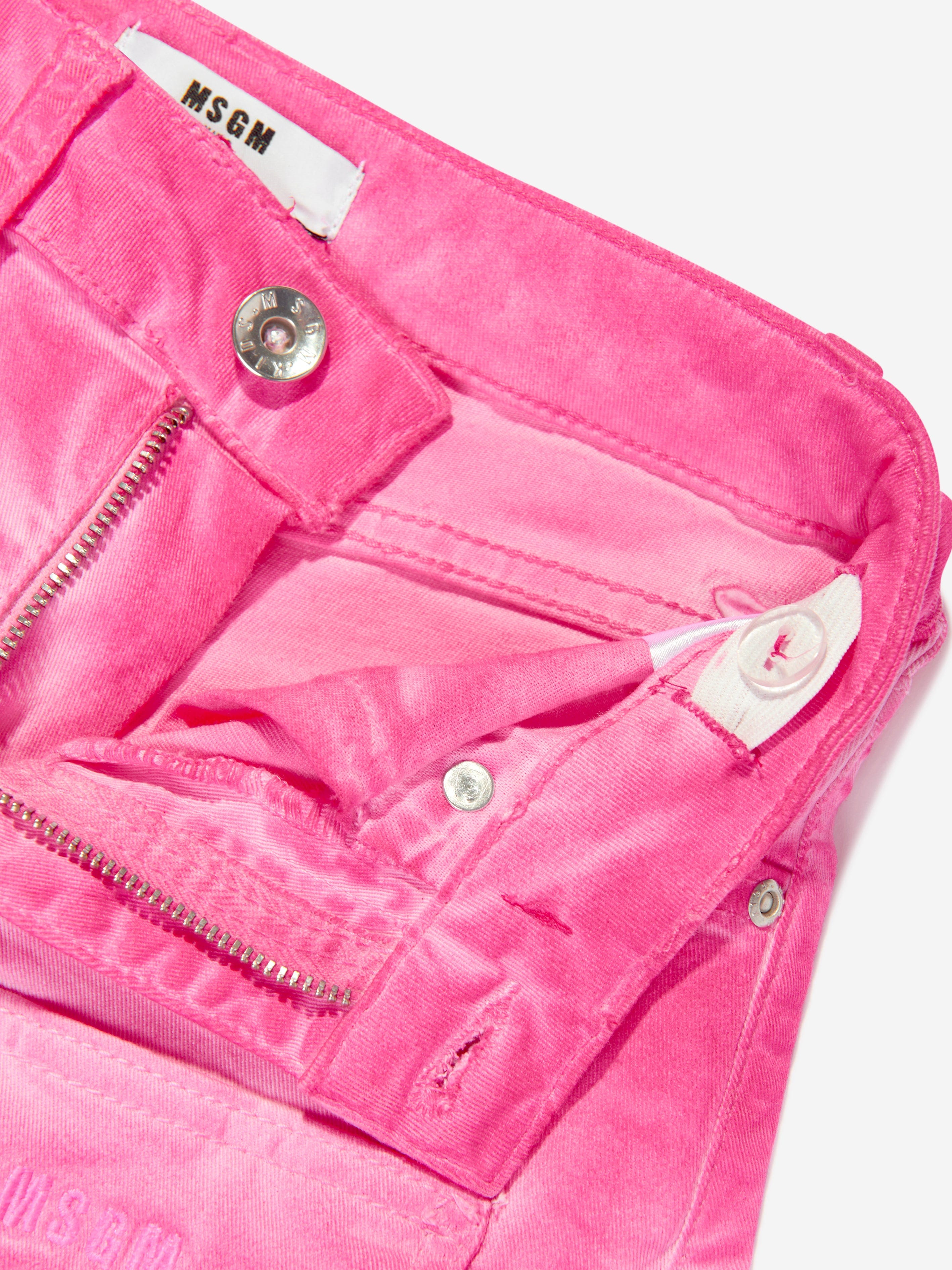 MSGM Girls Cargo Shorts in Pink