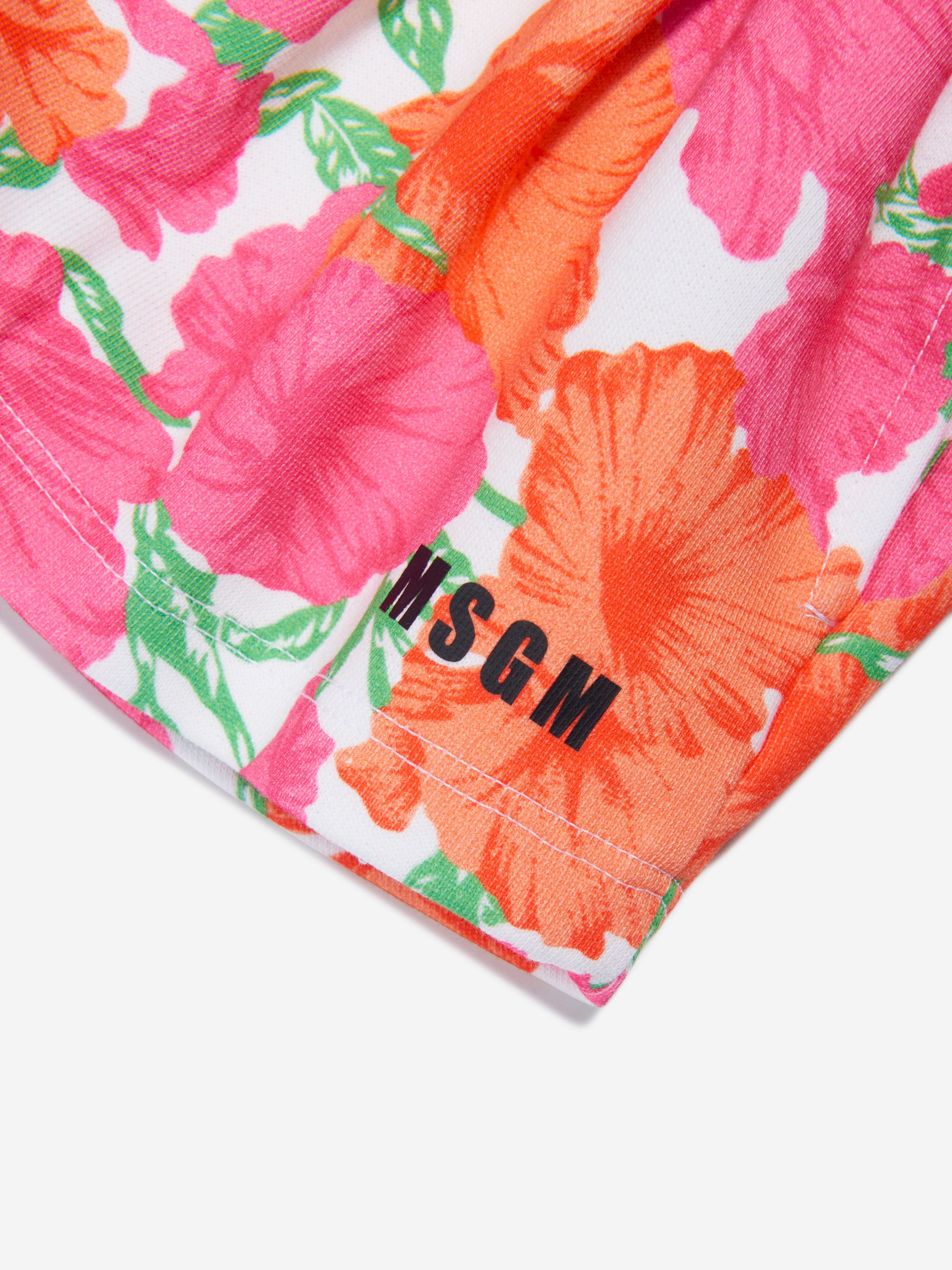 MSGM Girls Fleece Shorts in Multicolour