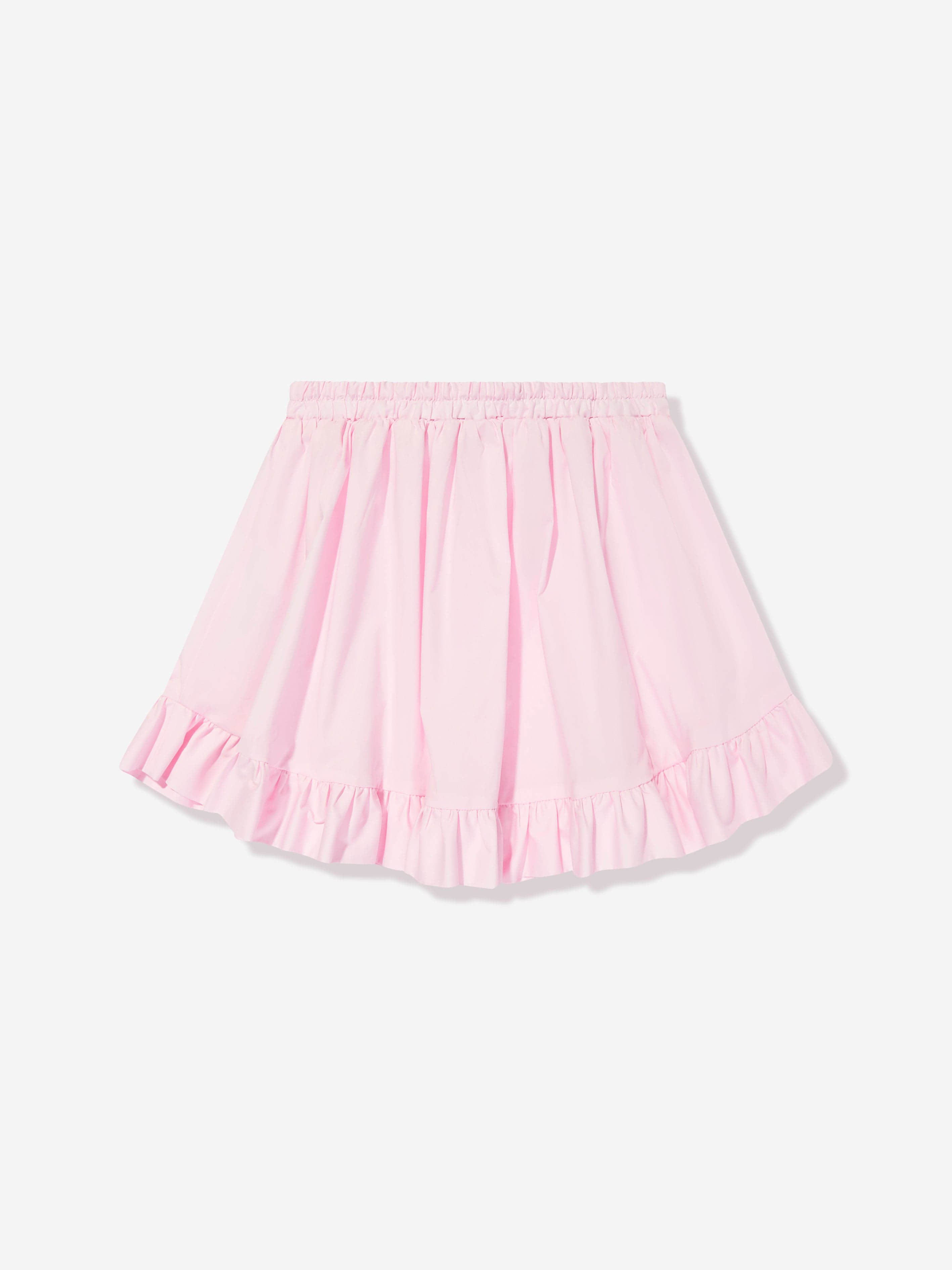 MSGM Girls Poplin Skirt in Pink