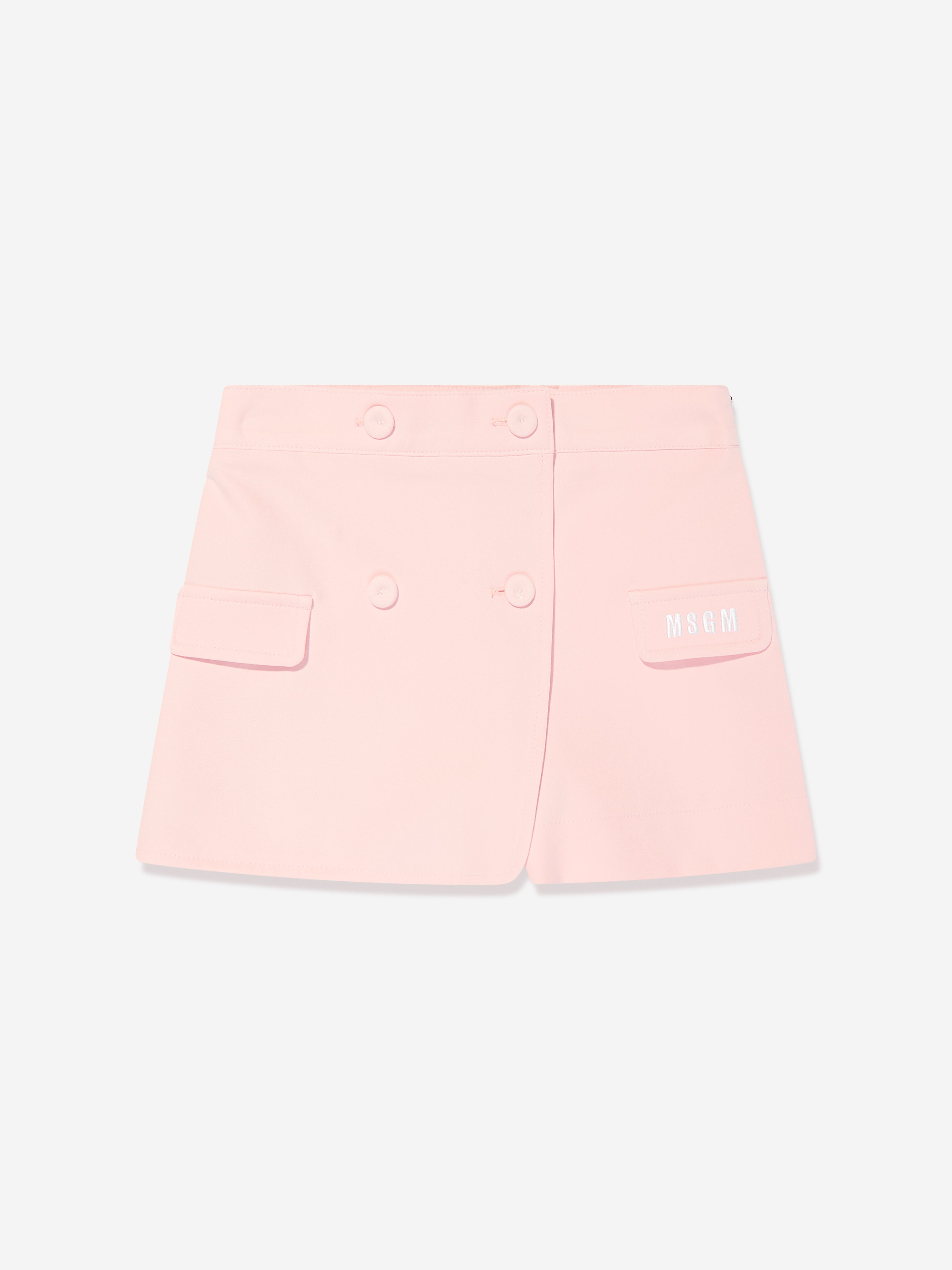 MSGM Girls Technical Fabric Skort in Pink