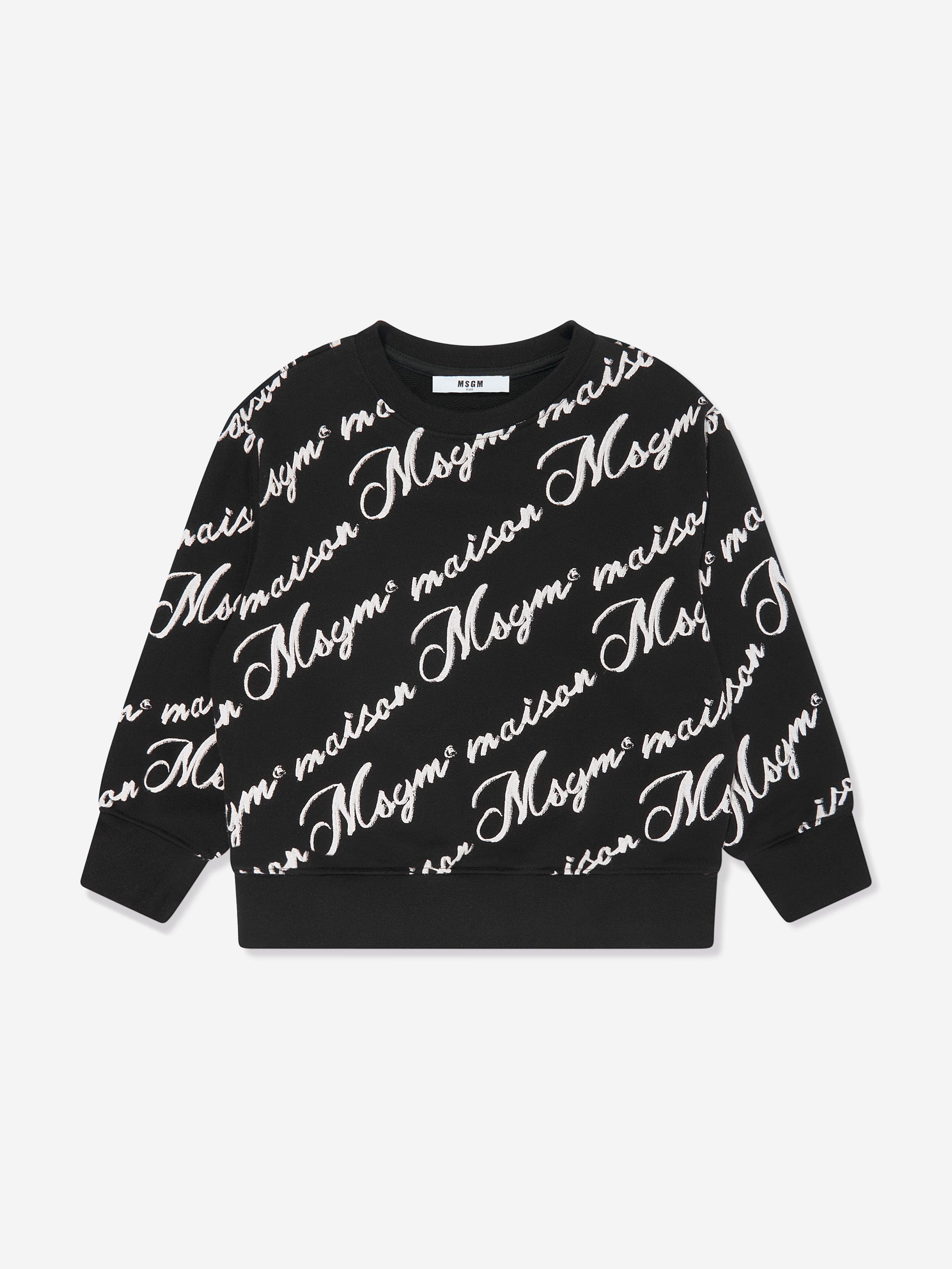 MSGM Girls Logo Sweatshirt in Black