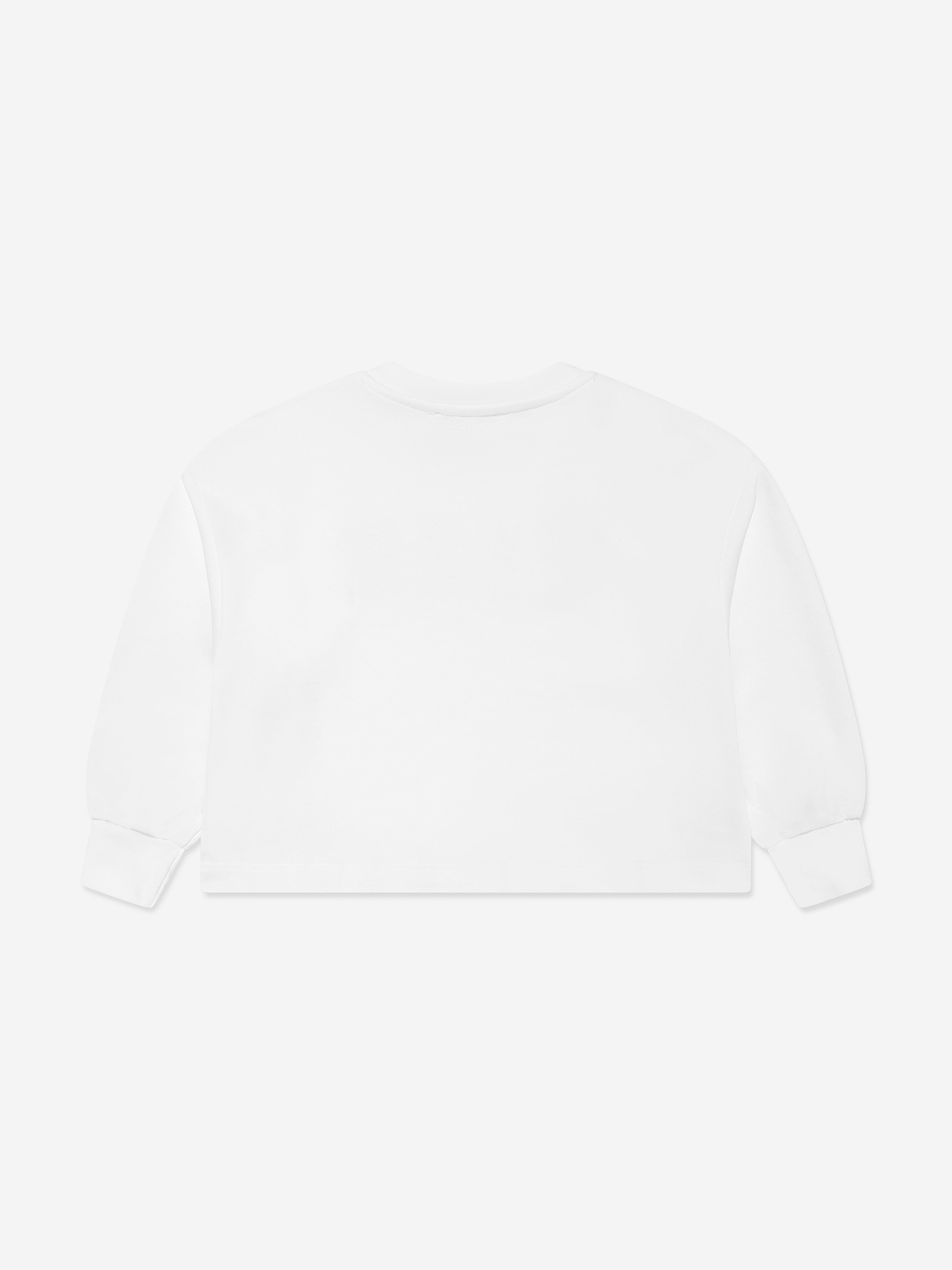 MSGM Girls Logo Sweatshirt in White