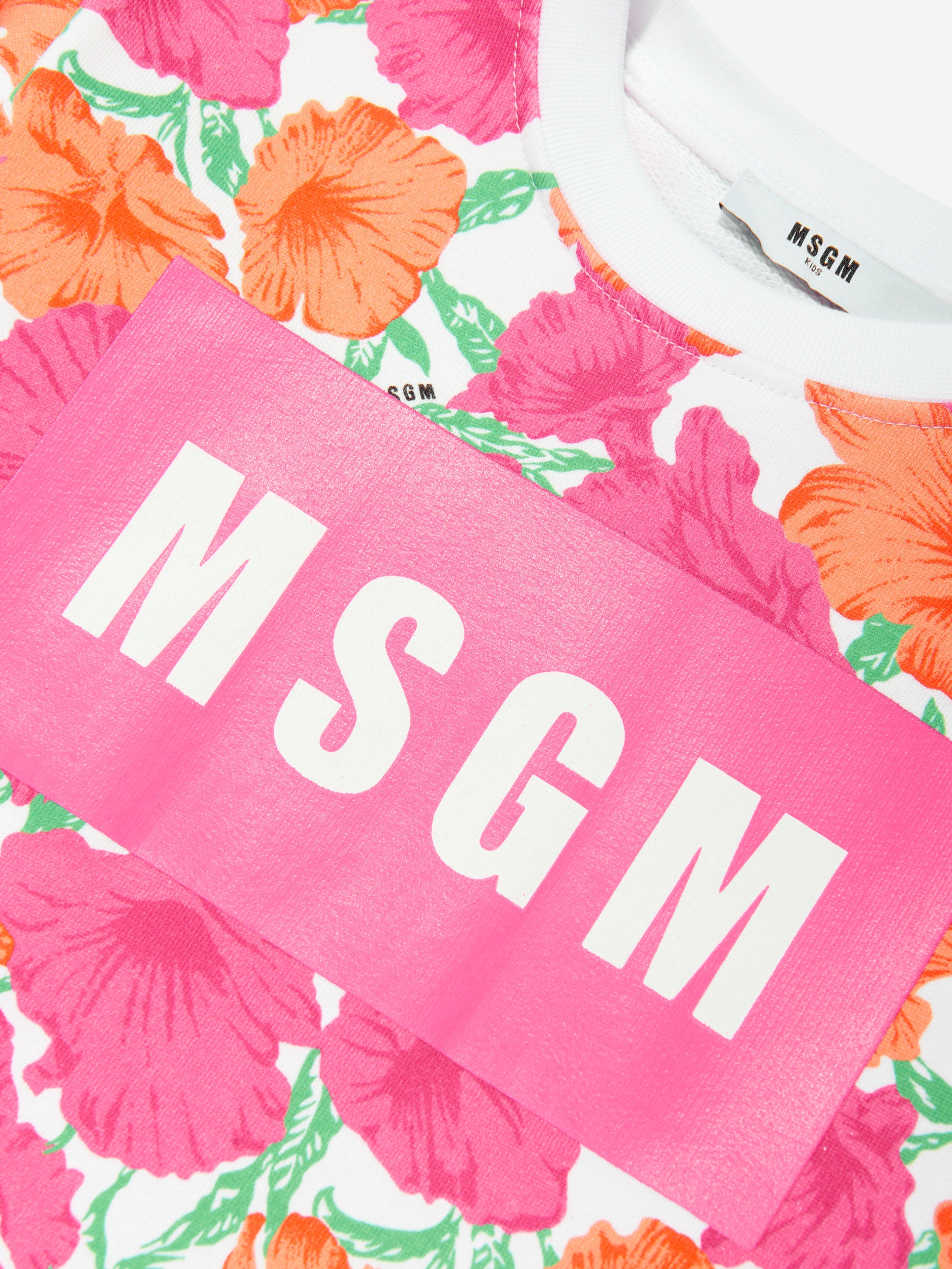 MSGM Girls Logo Sweatshirt in Multicolour