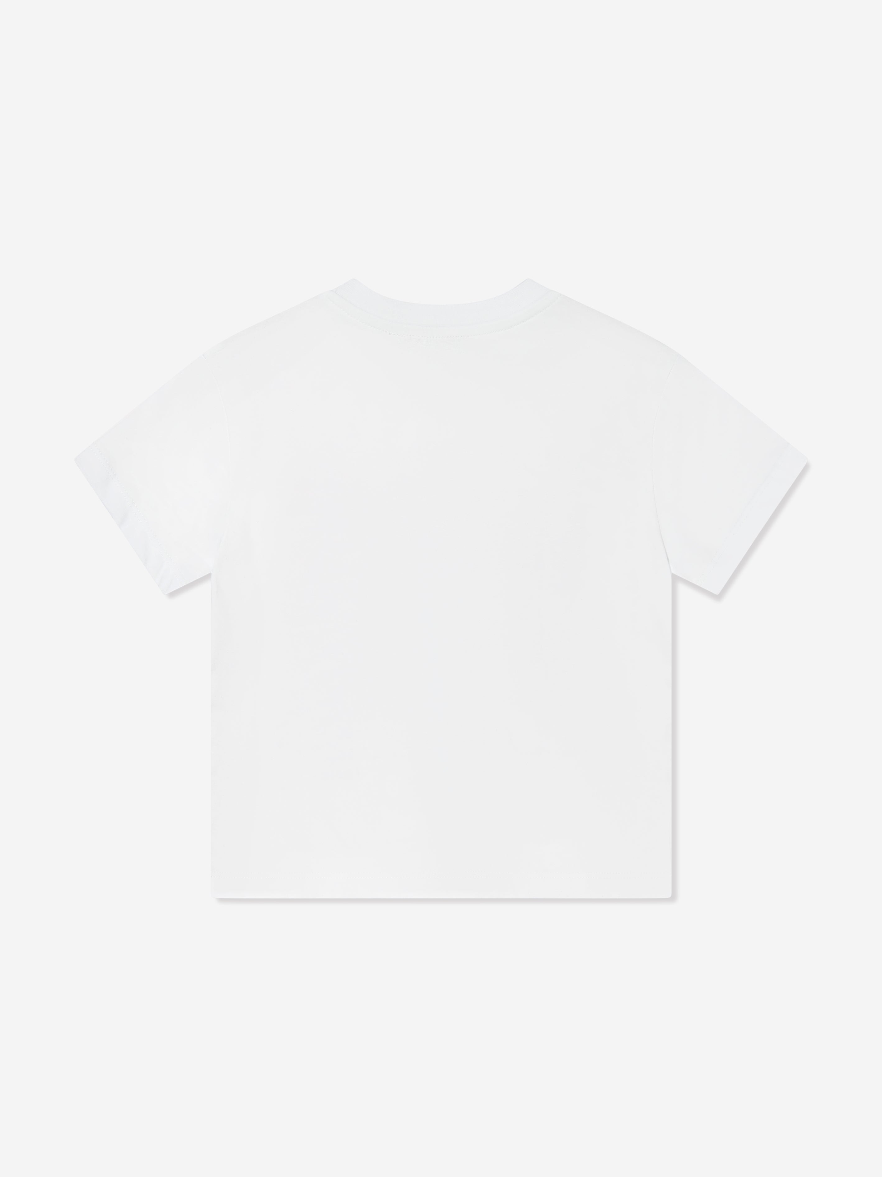 MSGM Girls Jersey Logo T-Shirt in White