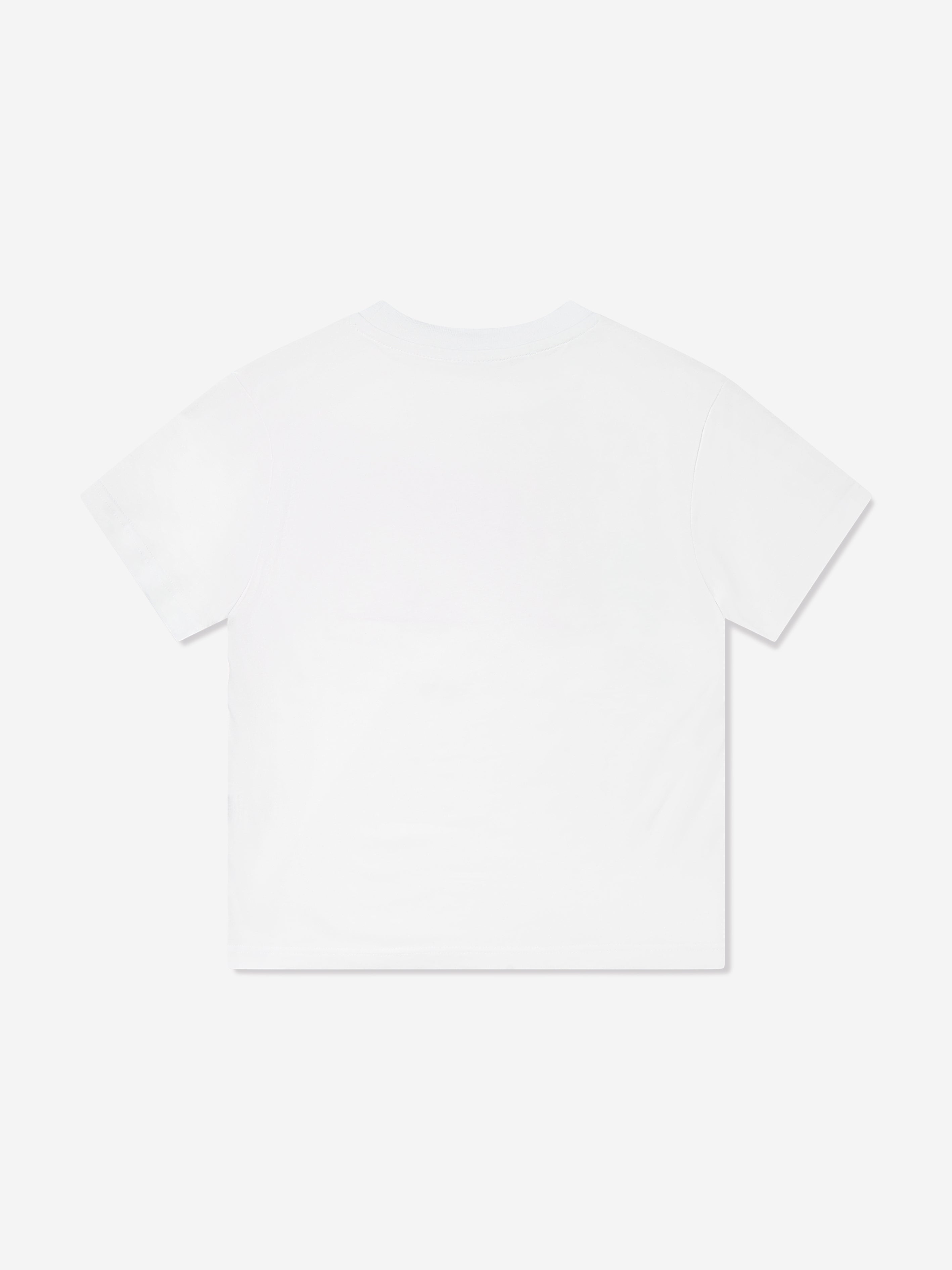 MSGM Girls Jersey Logo T-Shirt in White