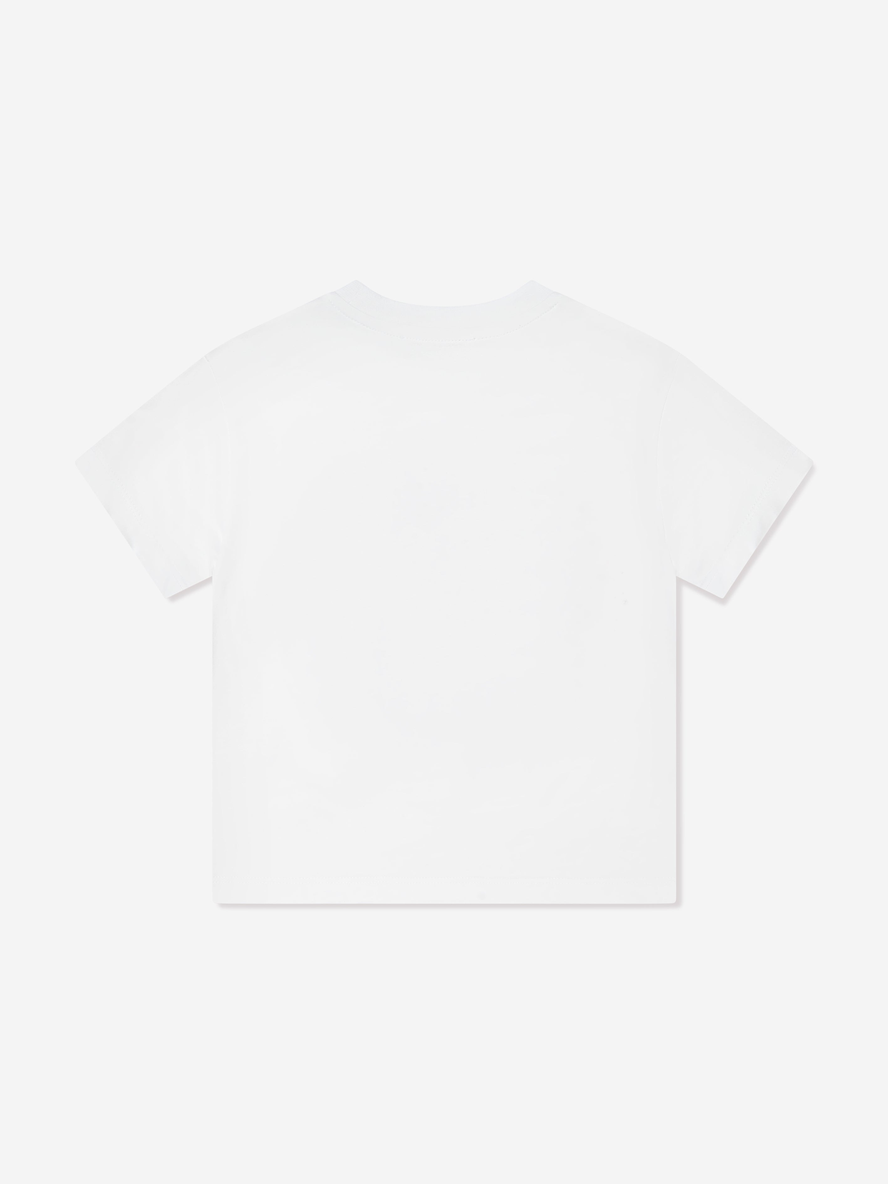 MSGM Girls Jersey Logo T-Shirt in White