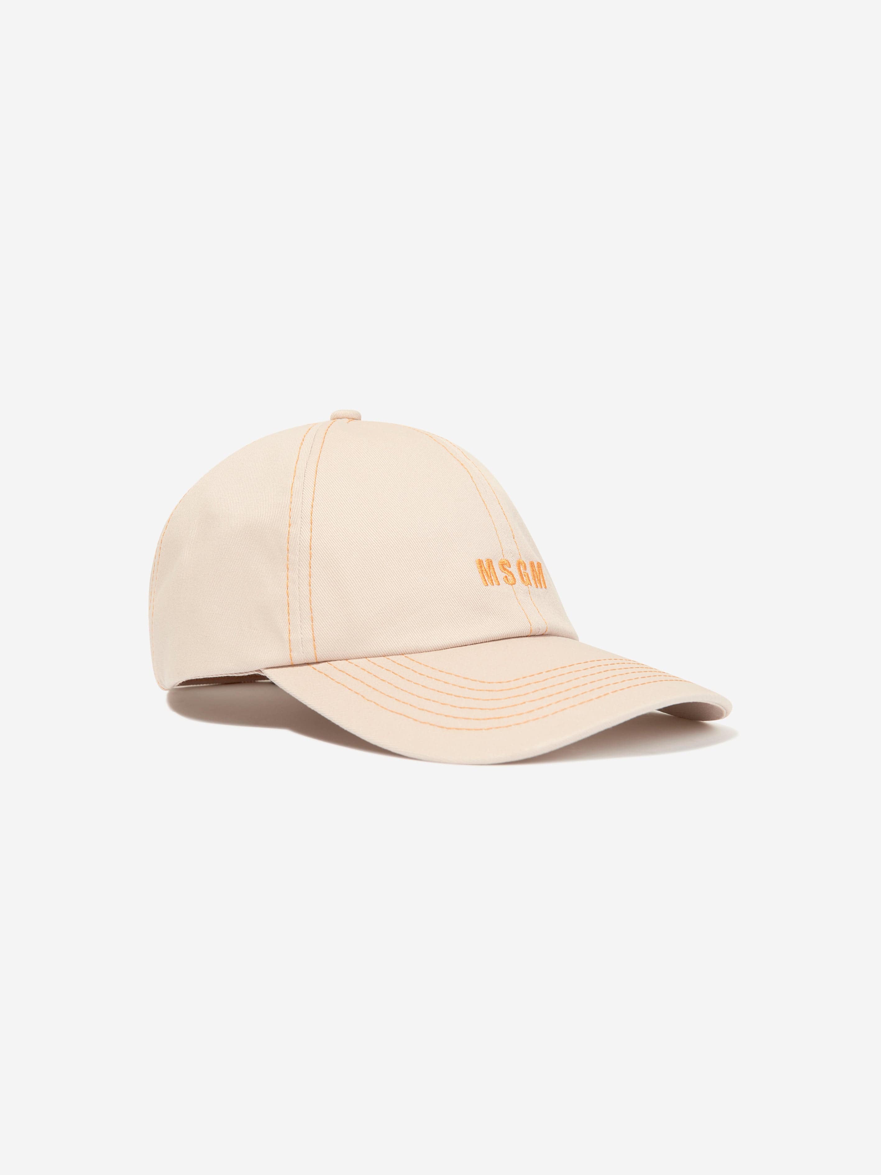 MSGM Kids Logo Cap in Beige