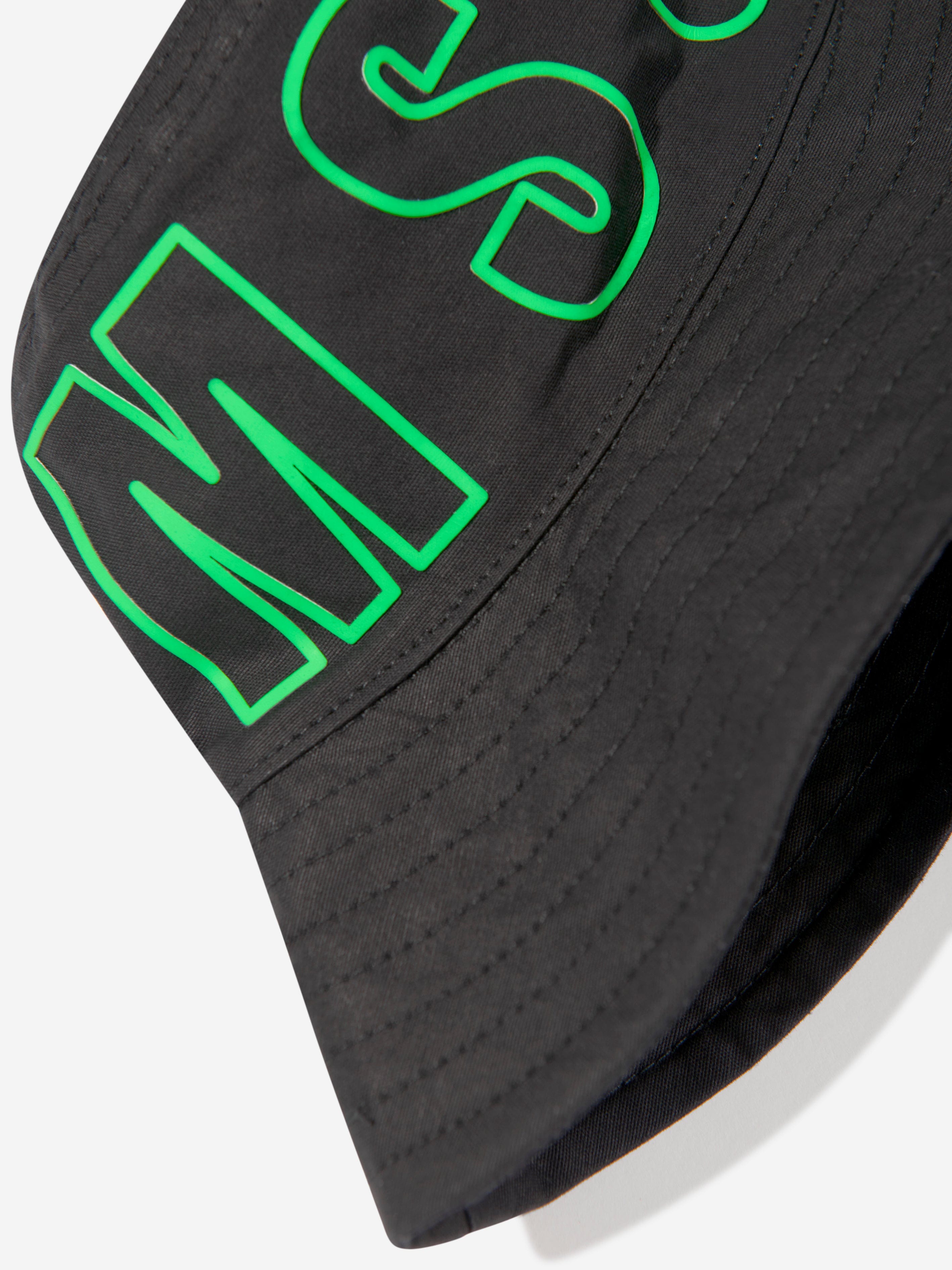 MSGM Kids Logo Bucket Hat in Black