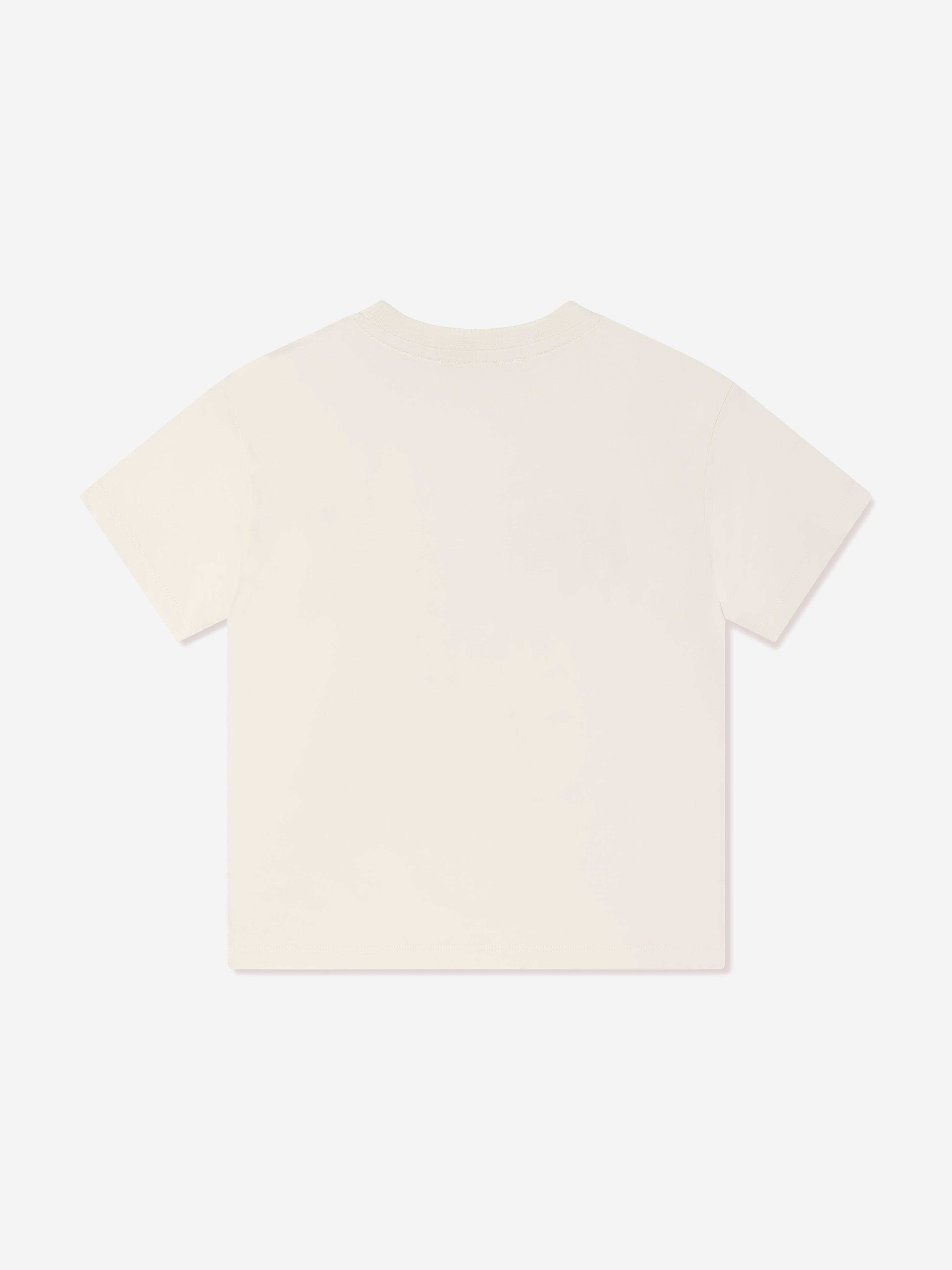 MSGM Kids Jersey Logo T-Shirt in Ivory