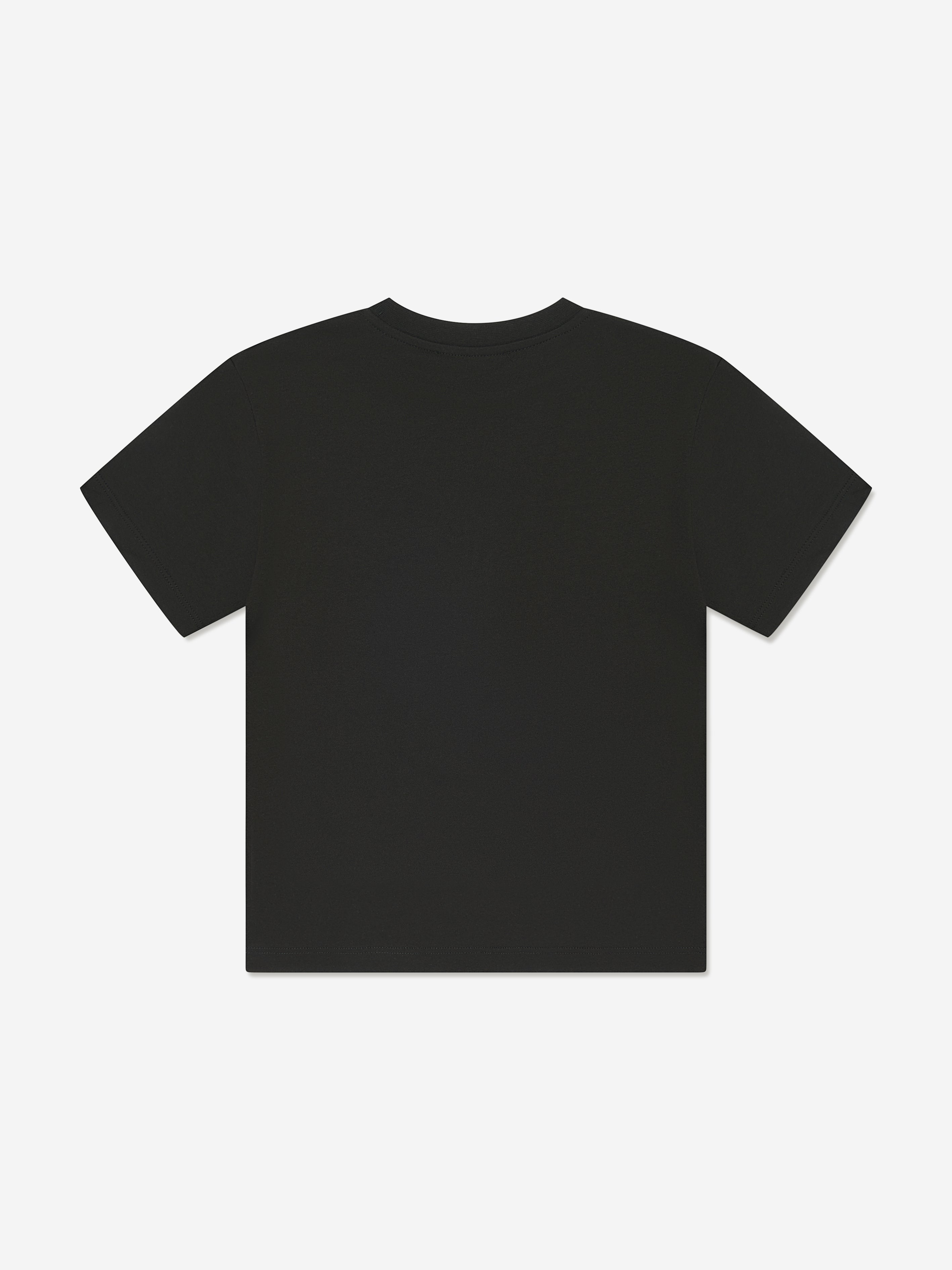 MSGM Kids Jersey Logo T-Shirt in Black