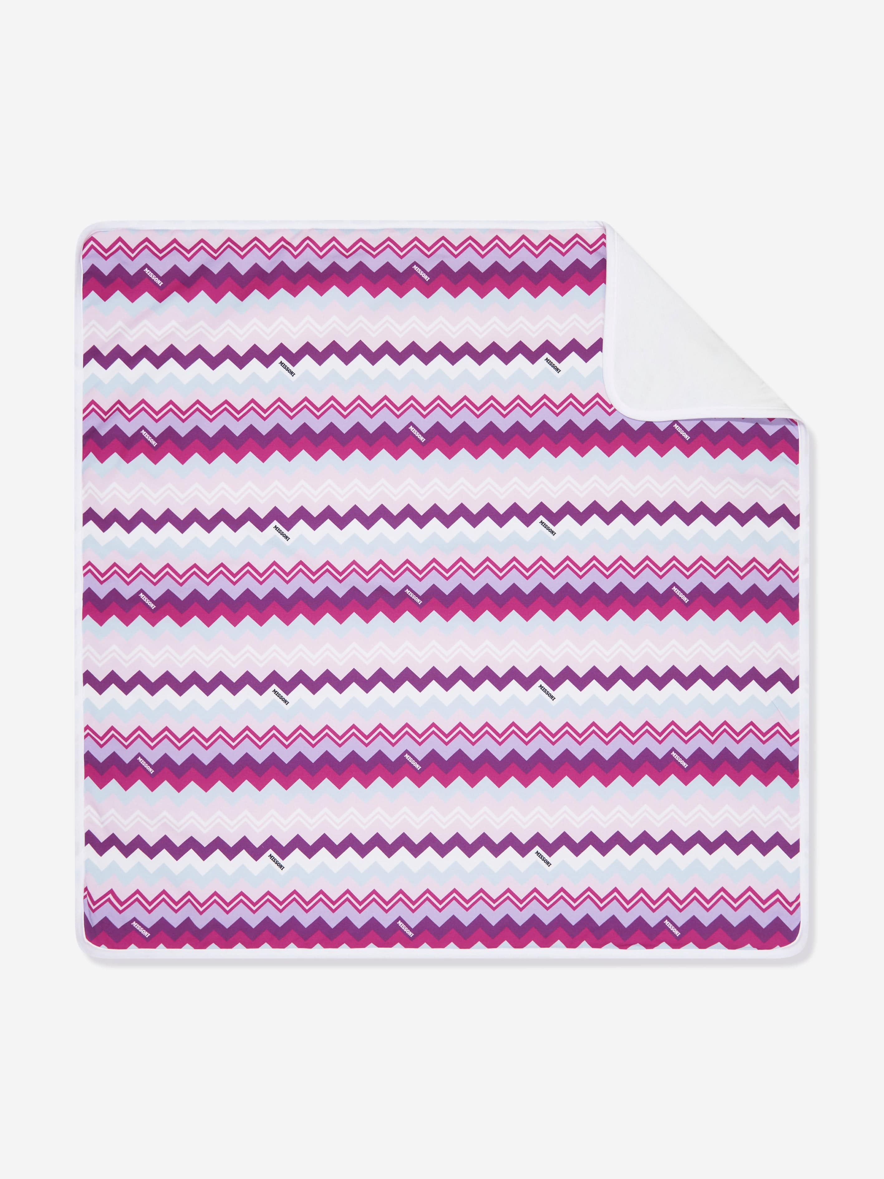 Missoni Baby Girls Zigzag Blanket in Pink