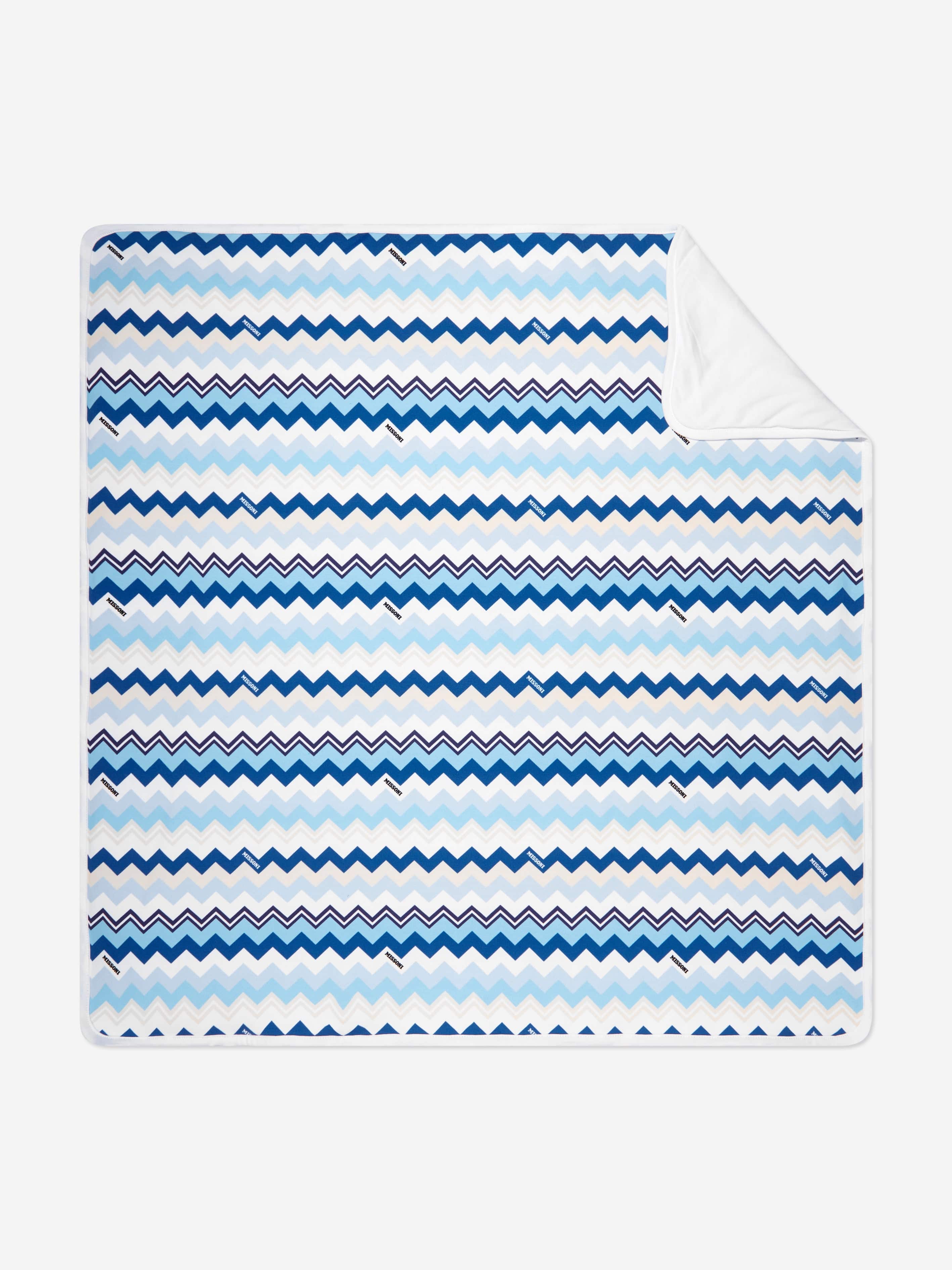 Missoni Baby Boys Zigzag Blanket in Blue