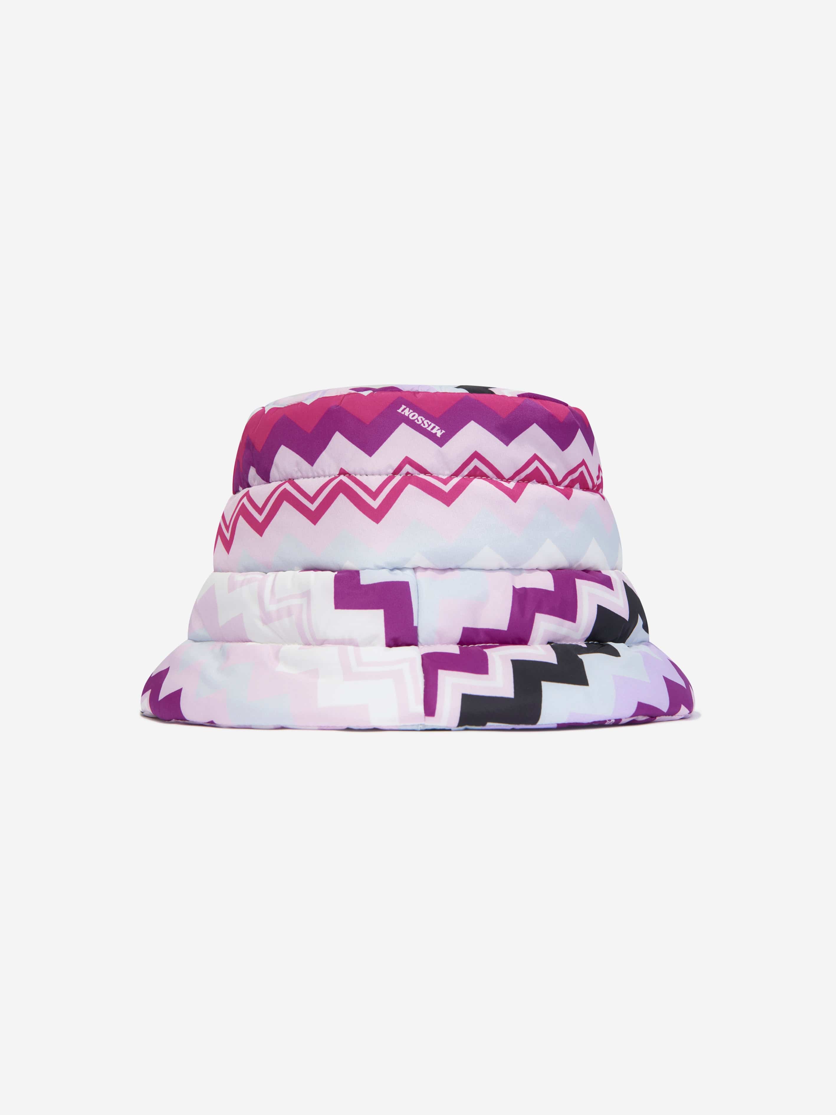 Missoni Girls Zigzag Bucket Hat in Pink