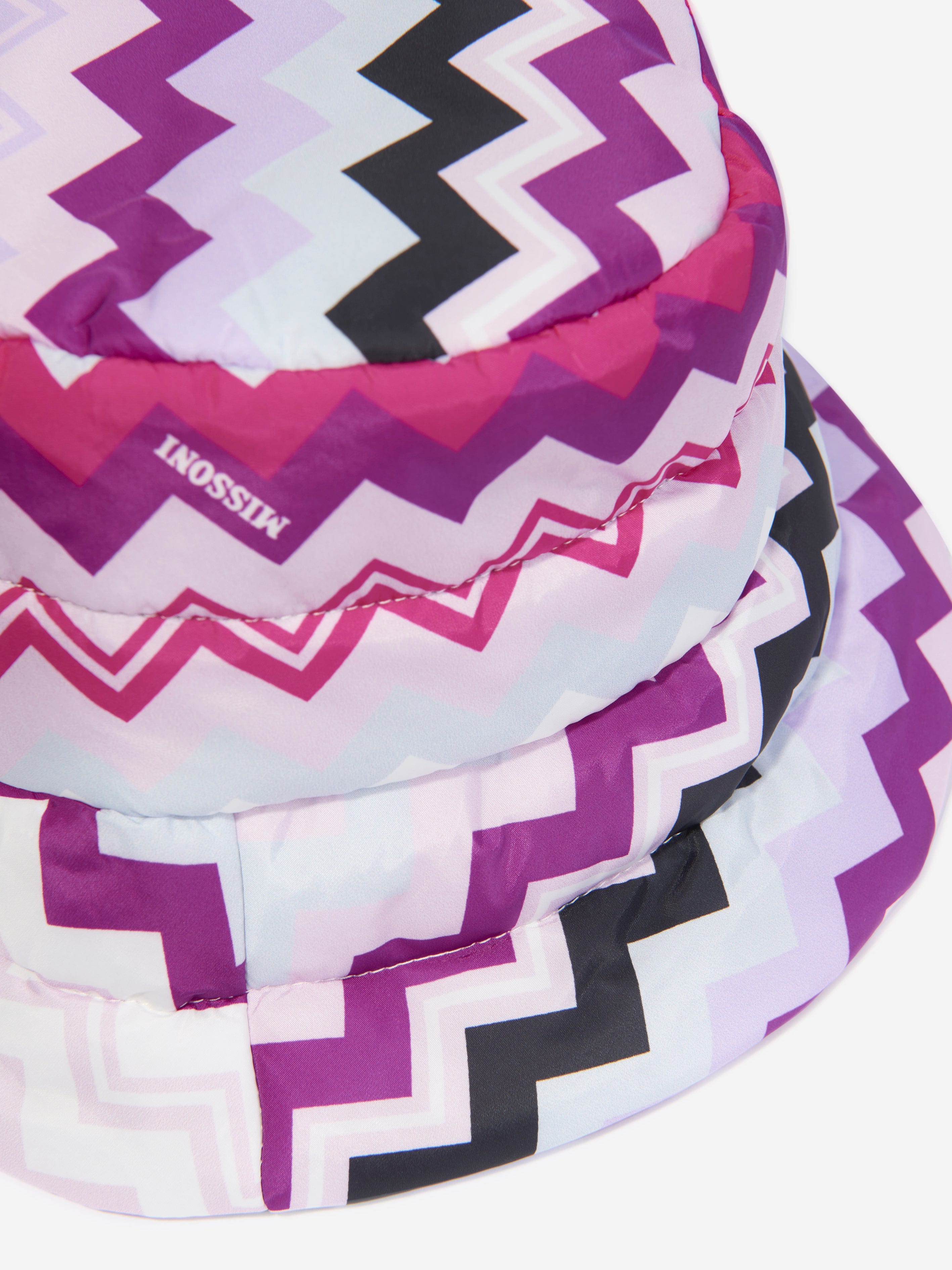 Missoni Girls Zigzag Bucket Hat in Pink