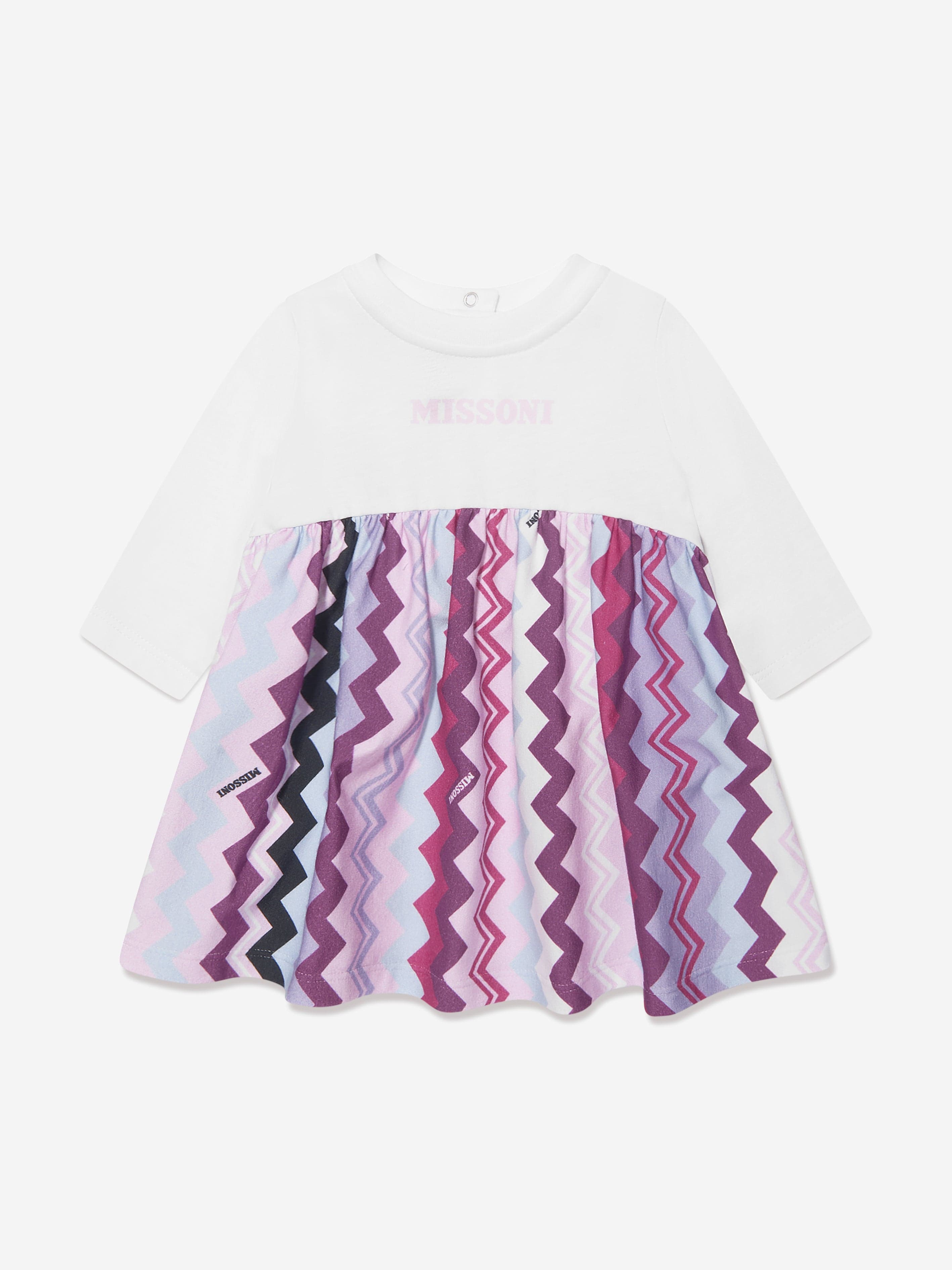 Missoni Baby Girls Zigzag Dress in Pink