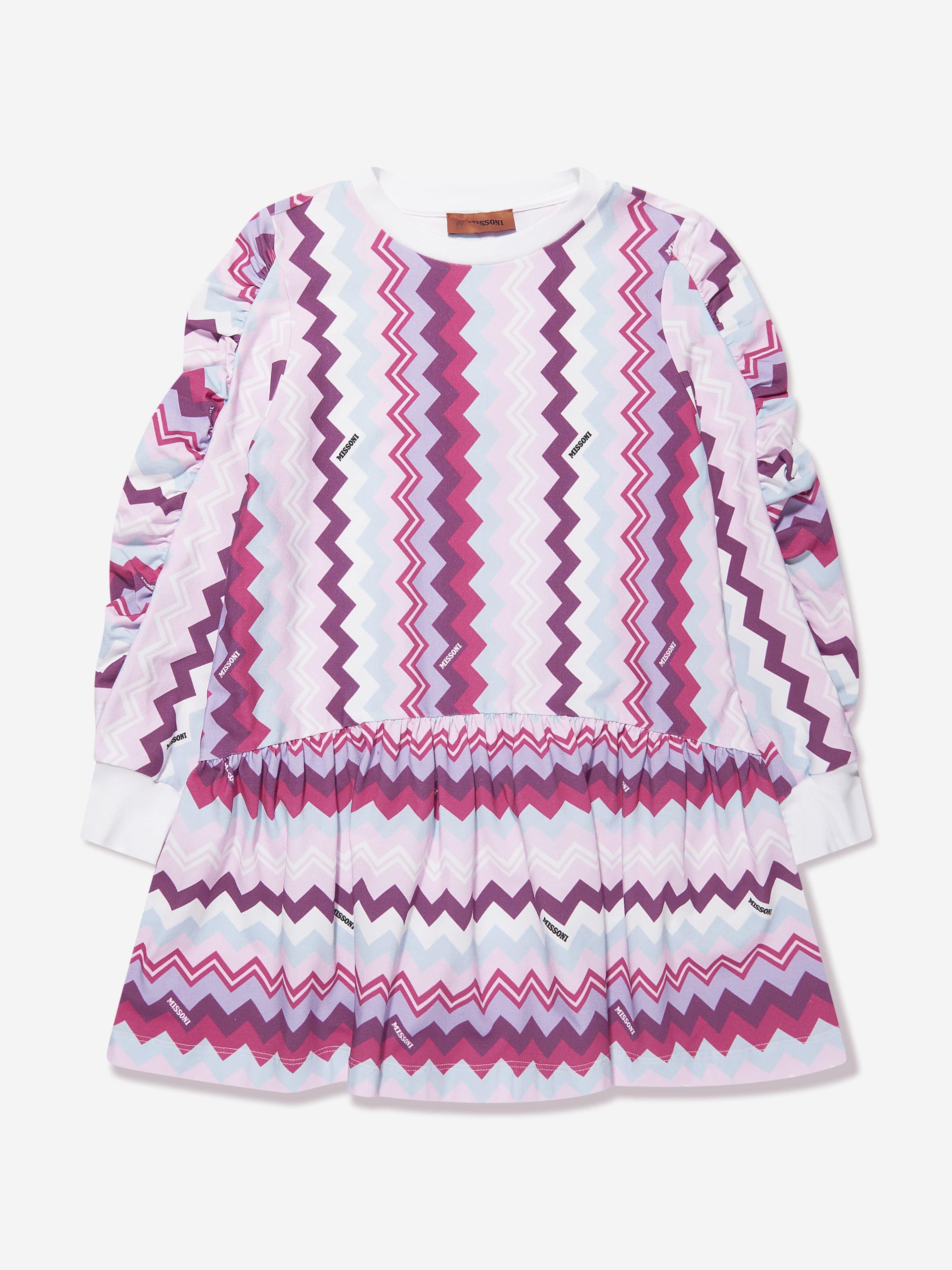 Missoni Girls Zigzag Dress in Pink