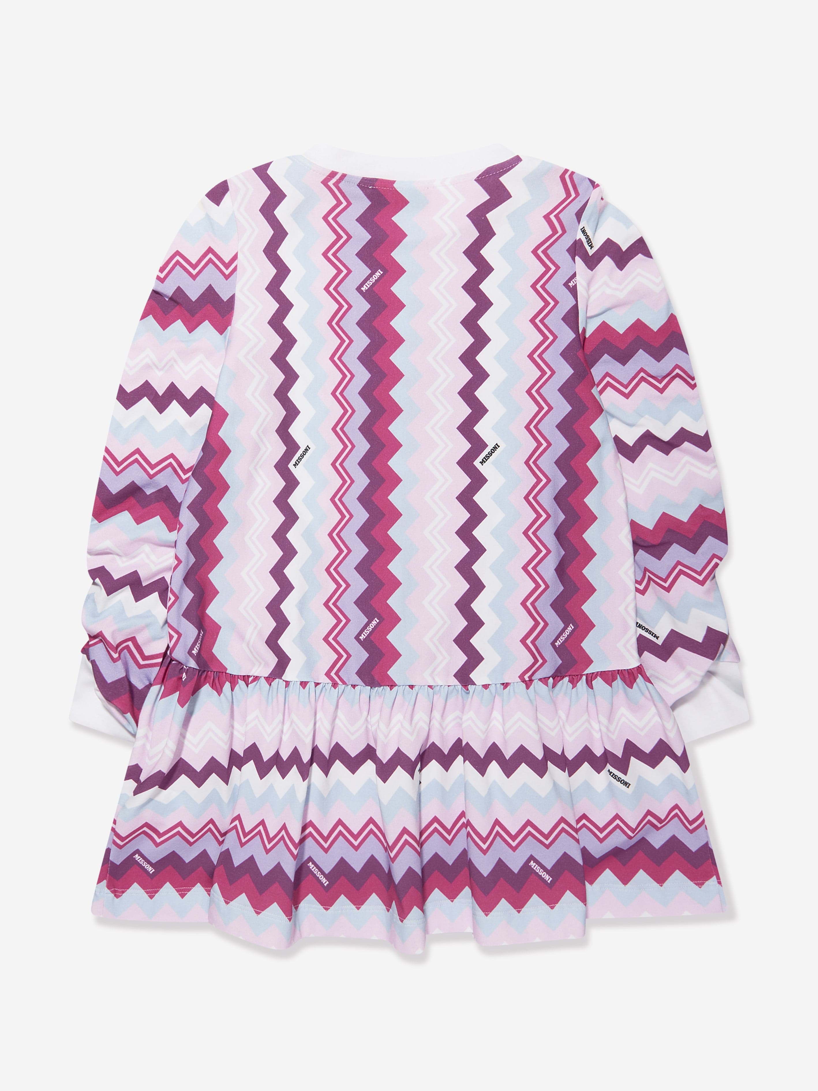 Missoni Girls Zigzag Dress in Pink