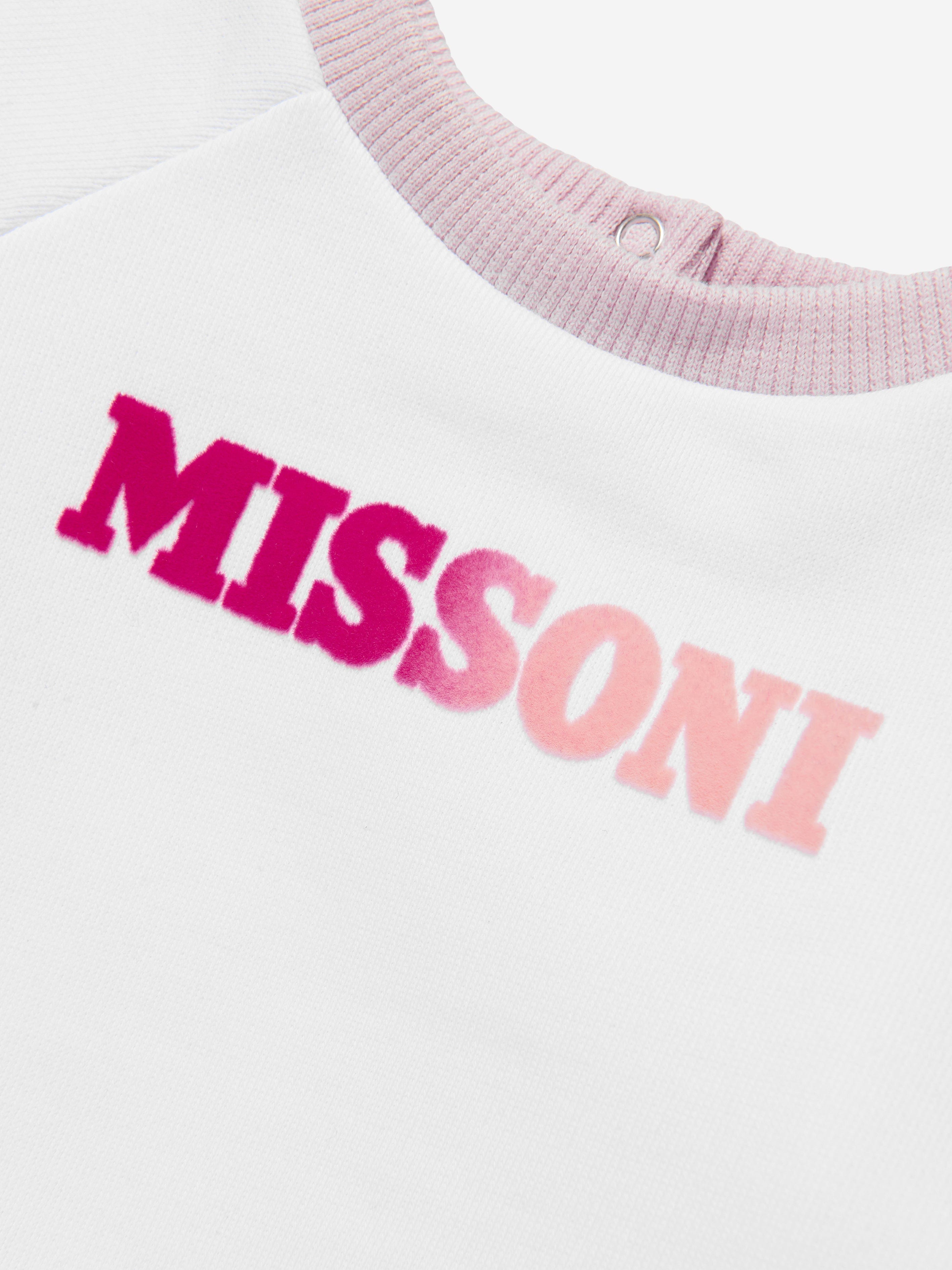 Missoni Baby Girls Logo Sweatshirt in White