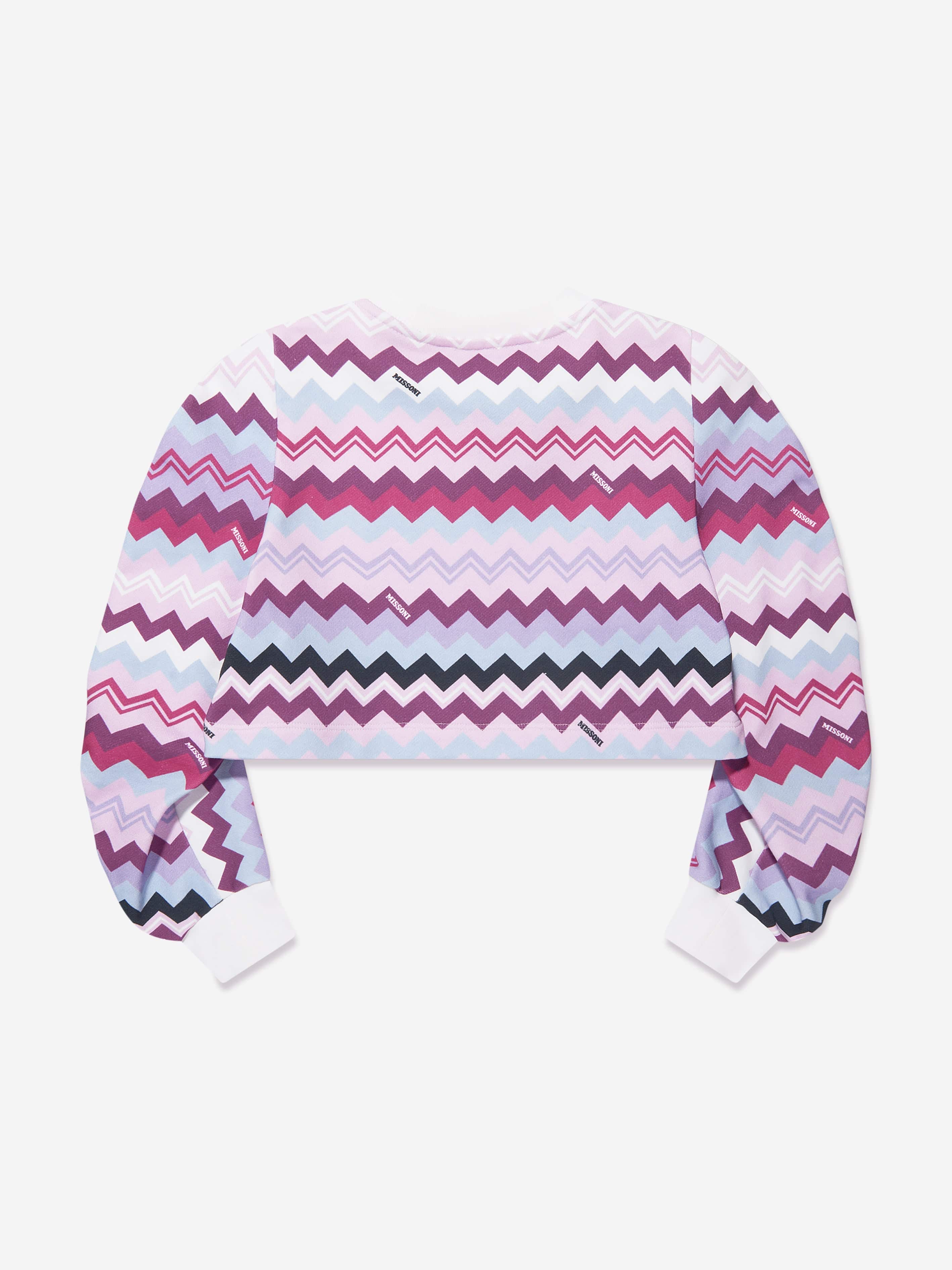 Missoni Girls Zigzag Sweatshirt in Pink