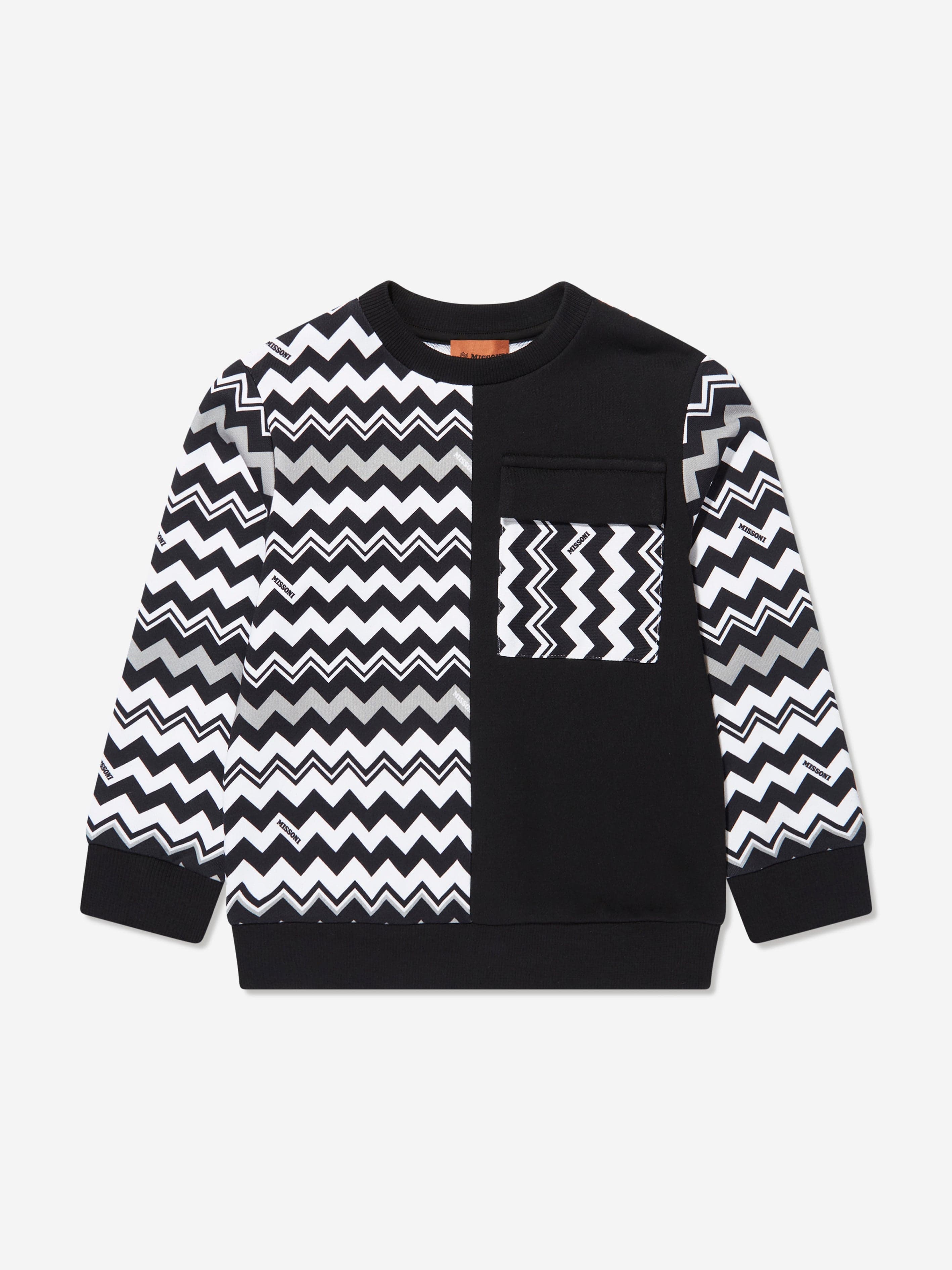 Missoni Kids Zigzag Sweatshirt in Black