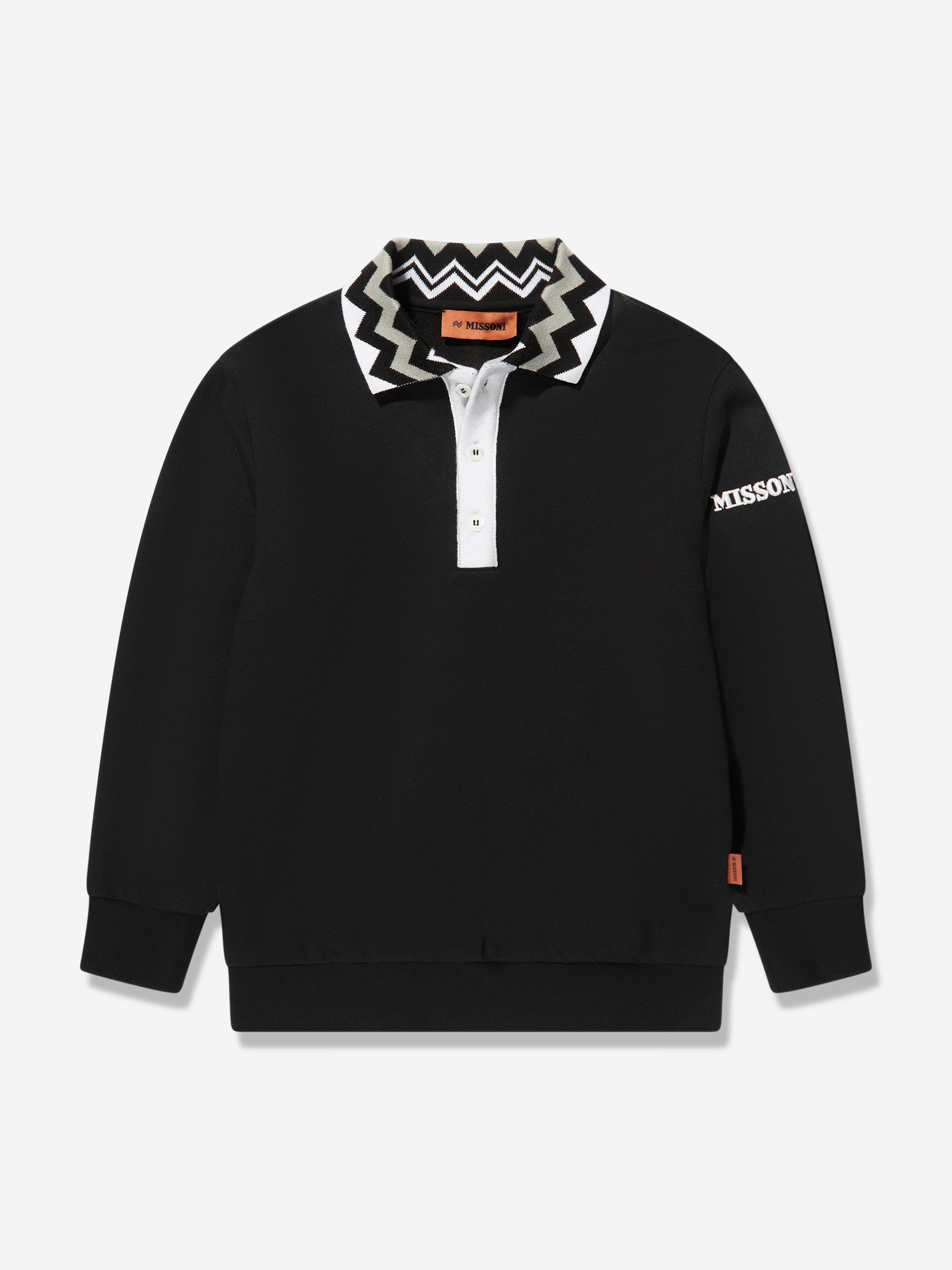 Missoni Boys Collar Sweatshirt in Black