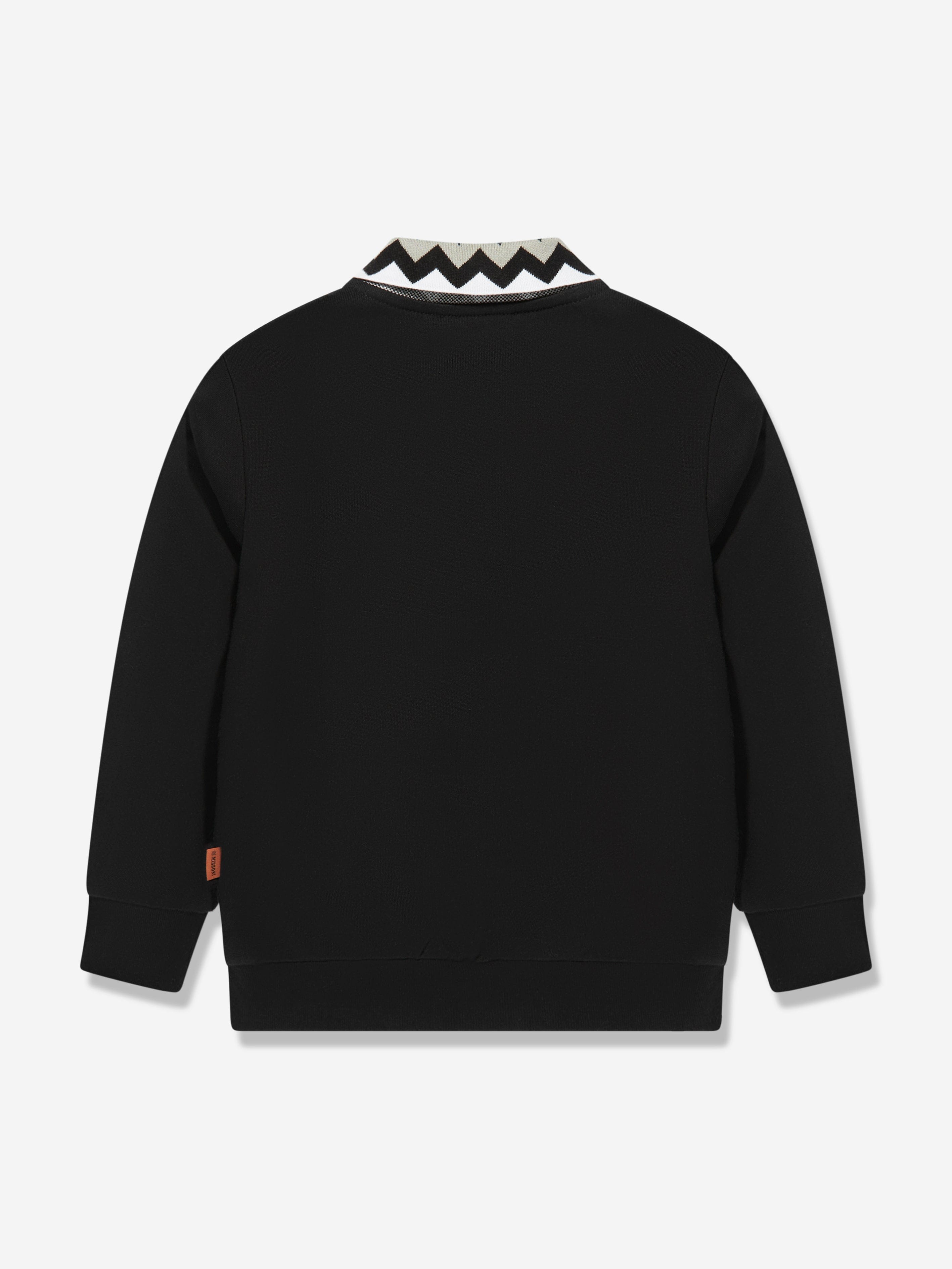 Missoni Boys Collar Sweatshirt in Black