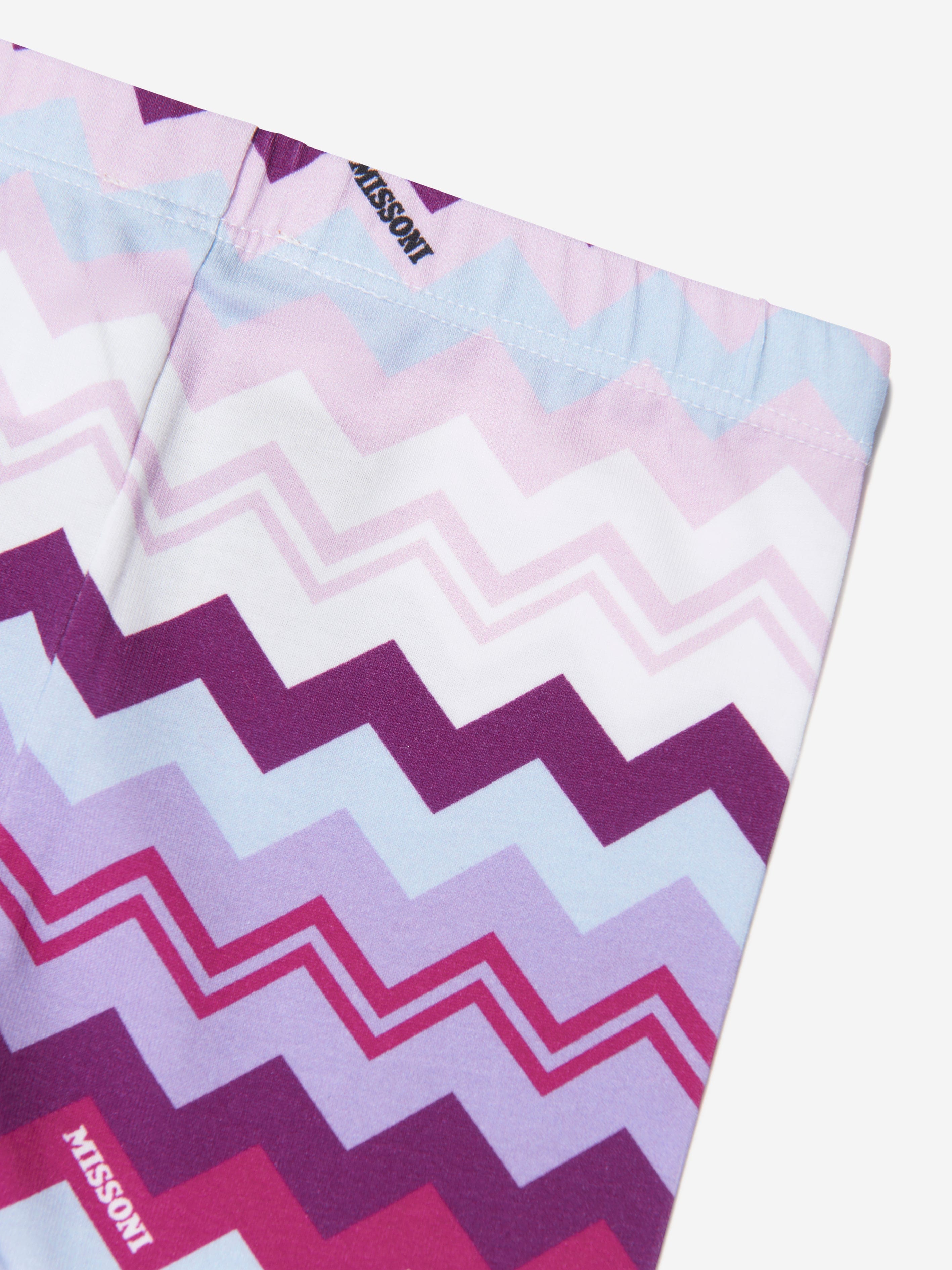 Missoni Baby Girls Zigzag Leggings in Pink