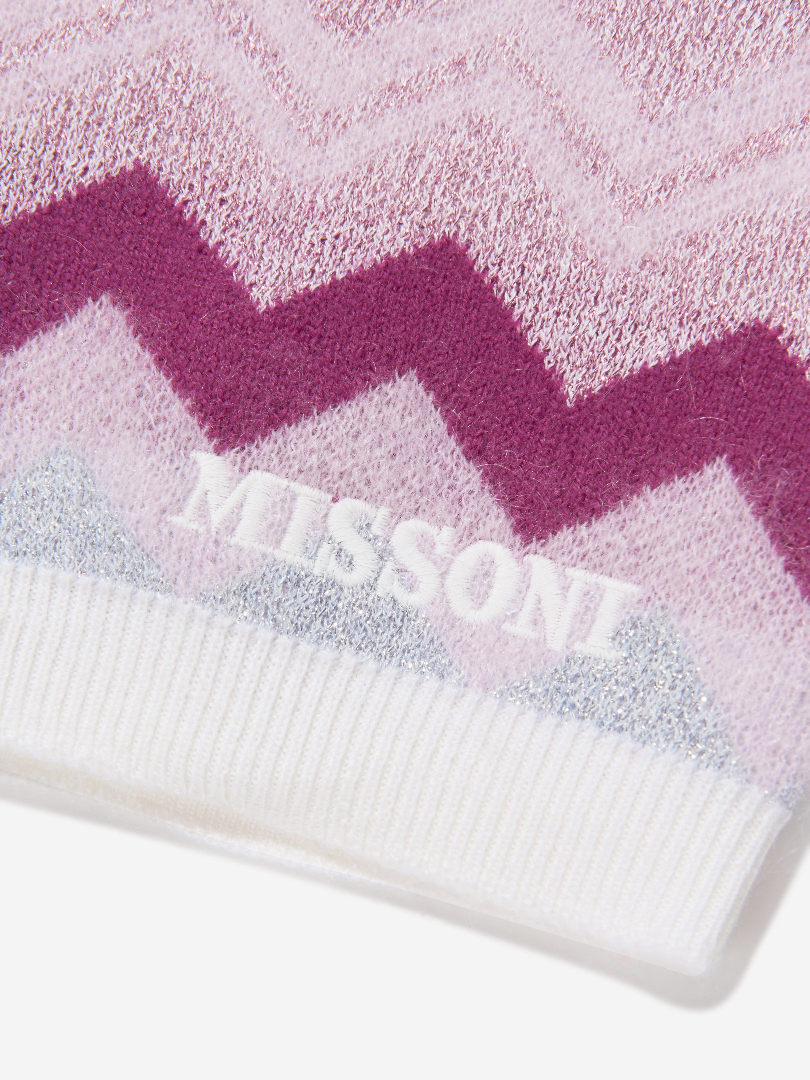 Missoni Girls Zigzag Knitted Shorts in Pink