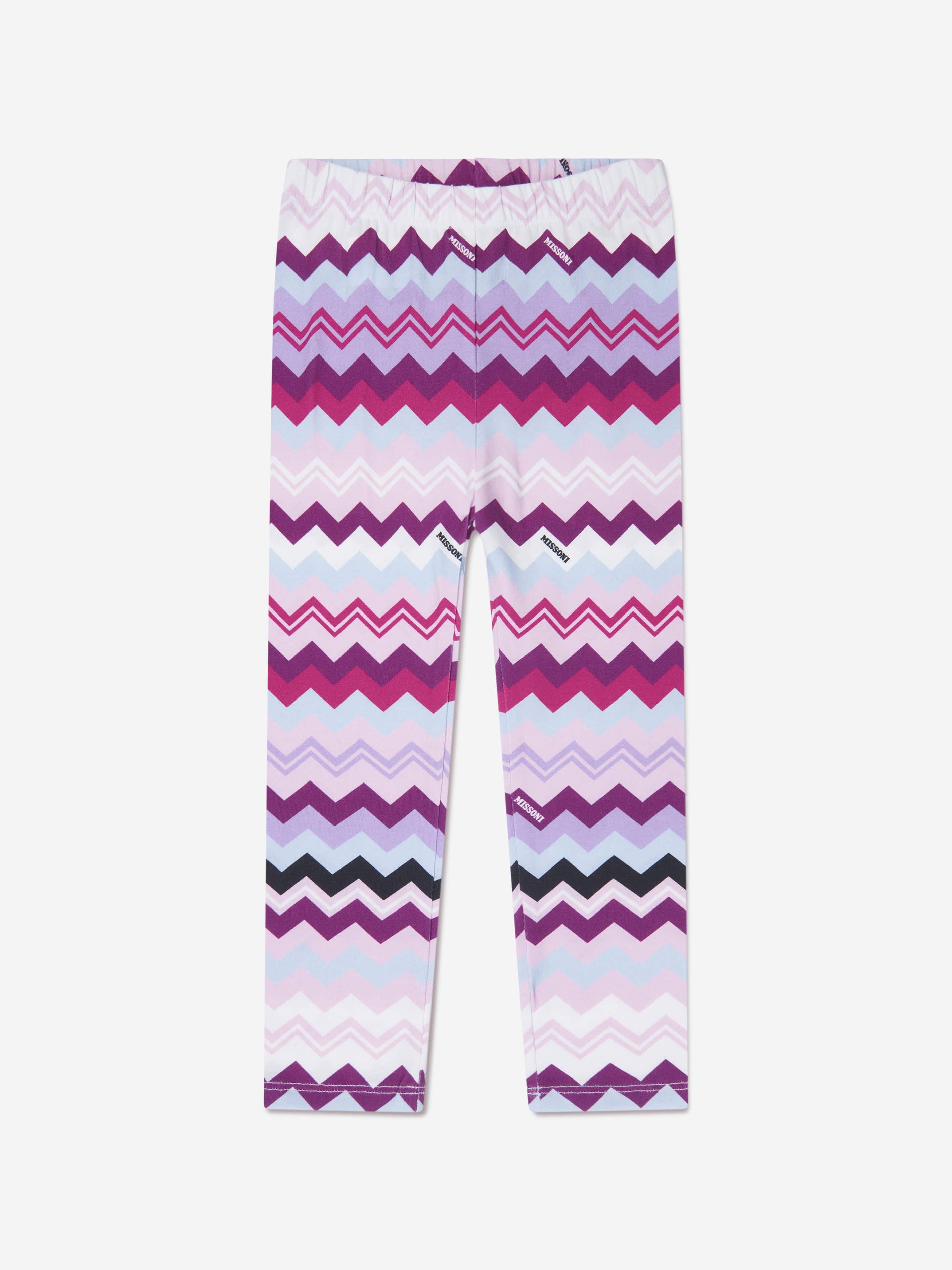 Missoni Girls Zigzag Leggings in Pink