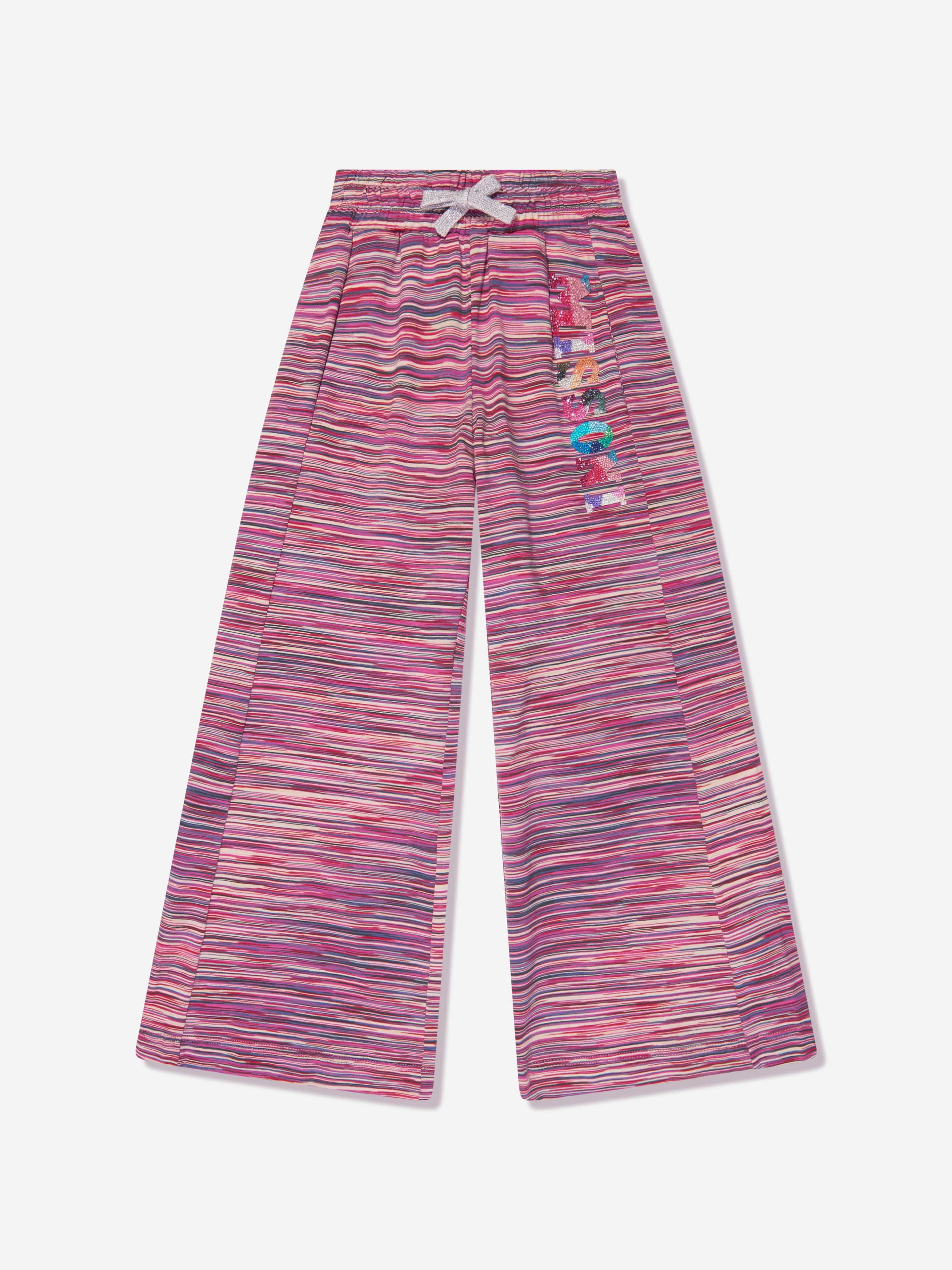 Missoni Girls Logo Joggers in Pink