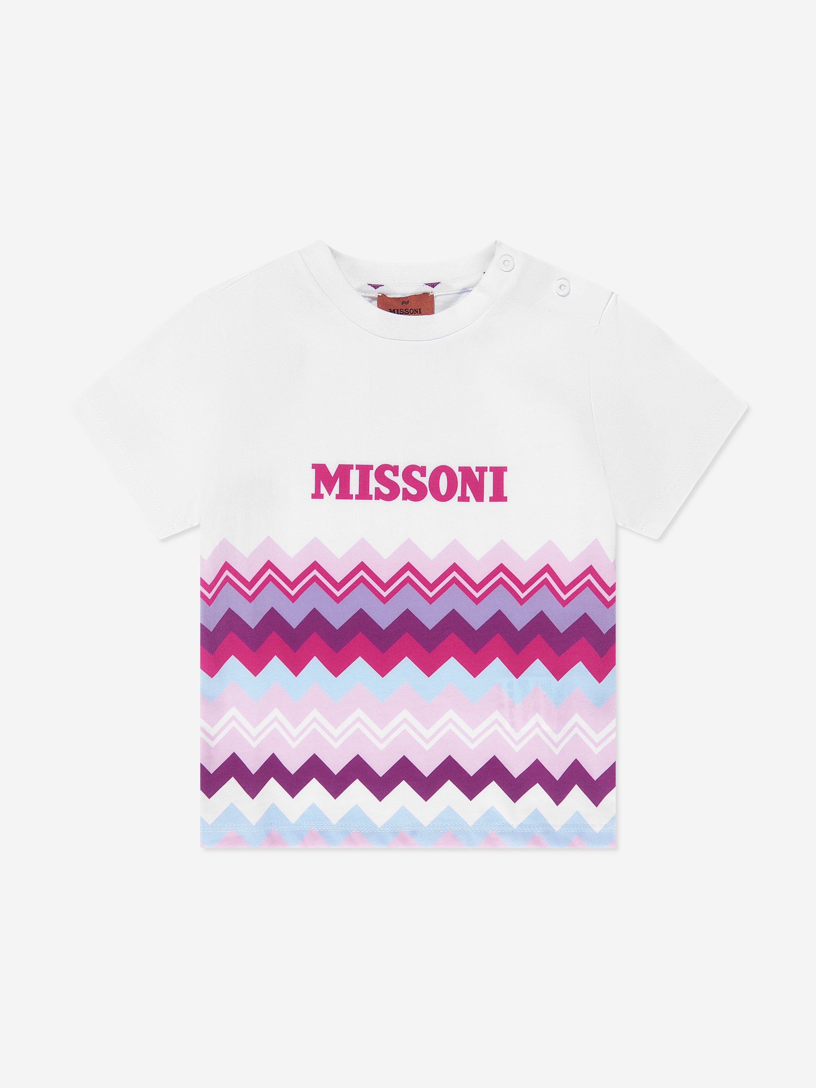 Missoni Baby Girls Zigzag T-Shirt in White